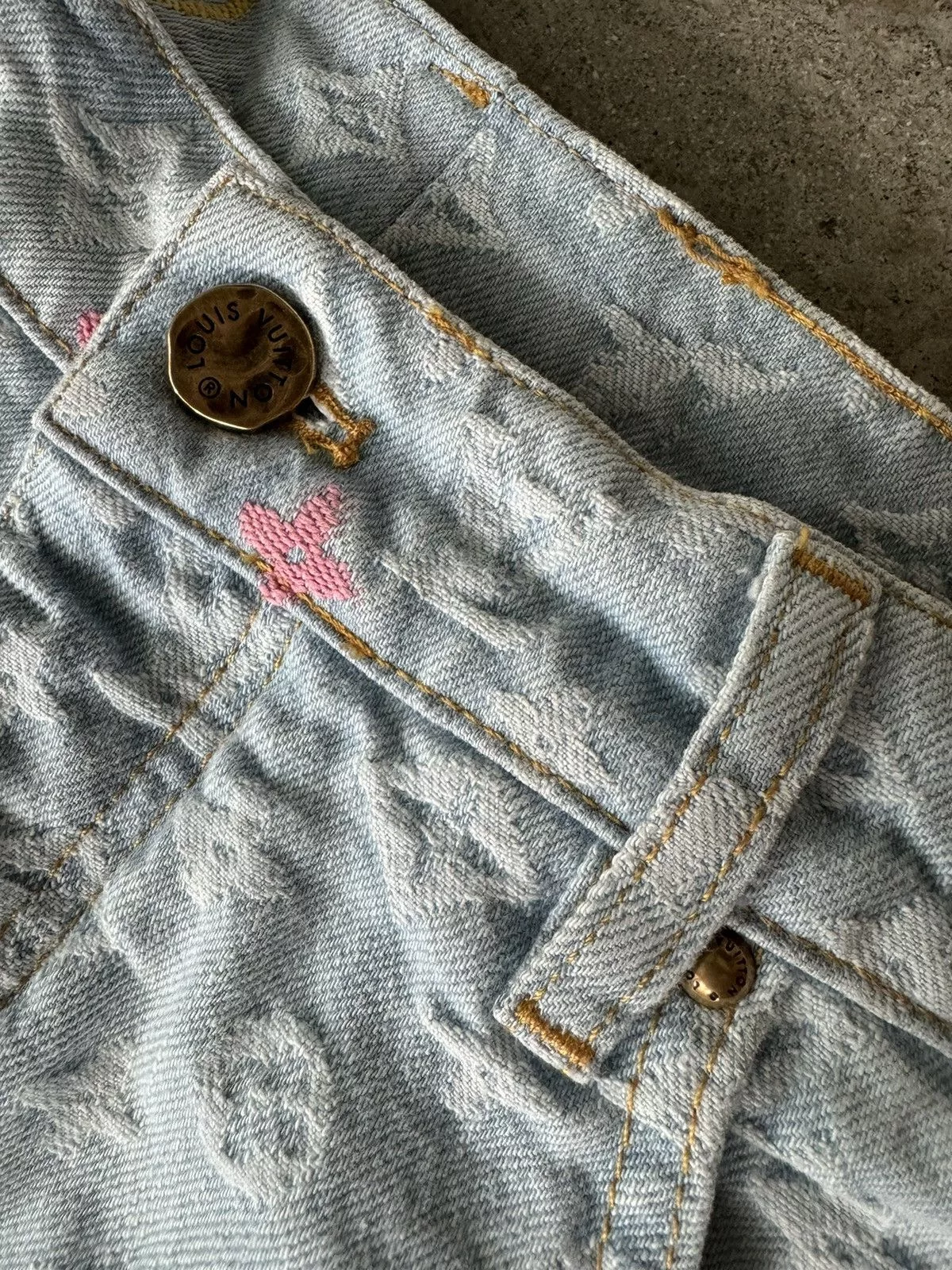 Louis Vuitton Denim Louis Vuitton × Pharrell × Tyler The Creator LOUIS VUITTON TYLER THE CREATOR CAPSULE MONOGRAM DENIM JEANS Blue