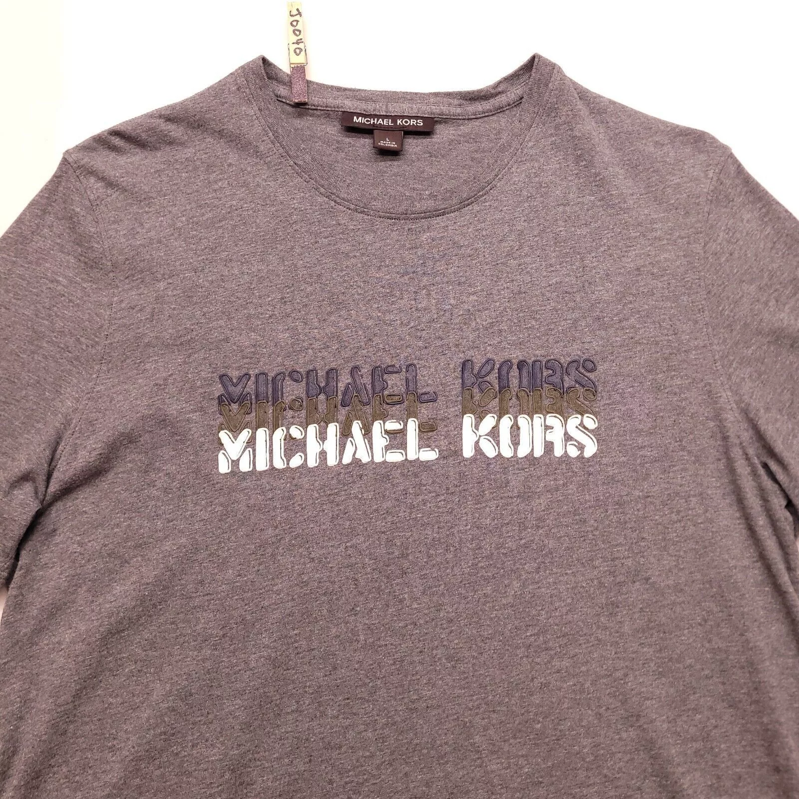Michael Kors Short Sleeve T Shirts Michael Kors Casual Pullover Graphic T Shirt Men Size L Gray