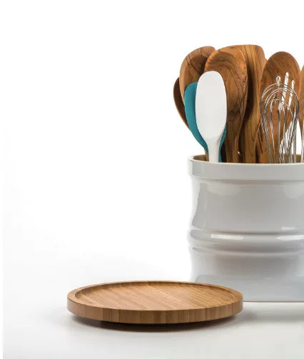 Bamboo Turntable for Tool Crock