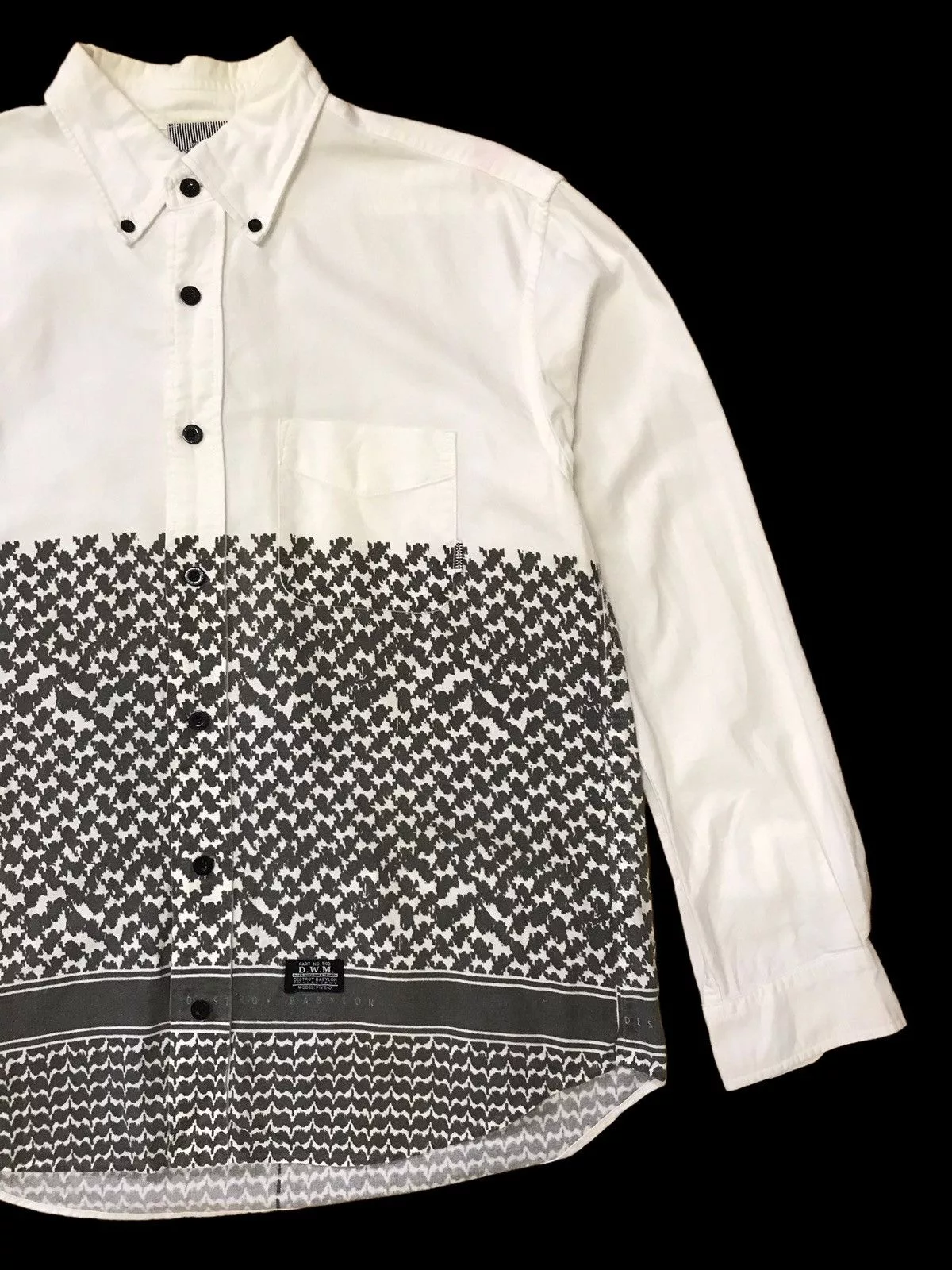 Babylon Shirts Button Ups 🐝 DestroyBabylon Mini Bee Full Print Half Gray