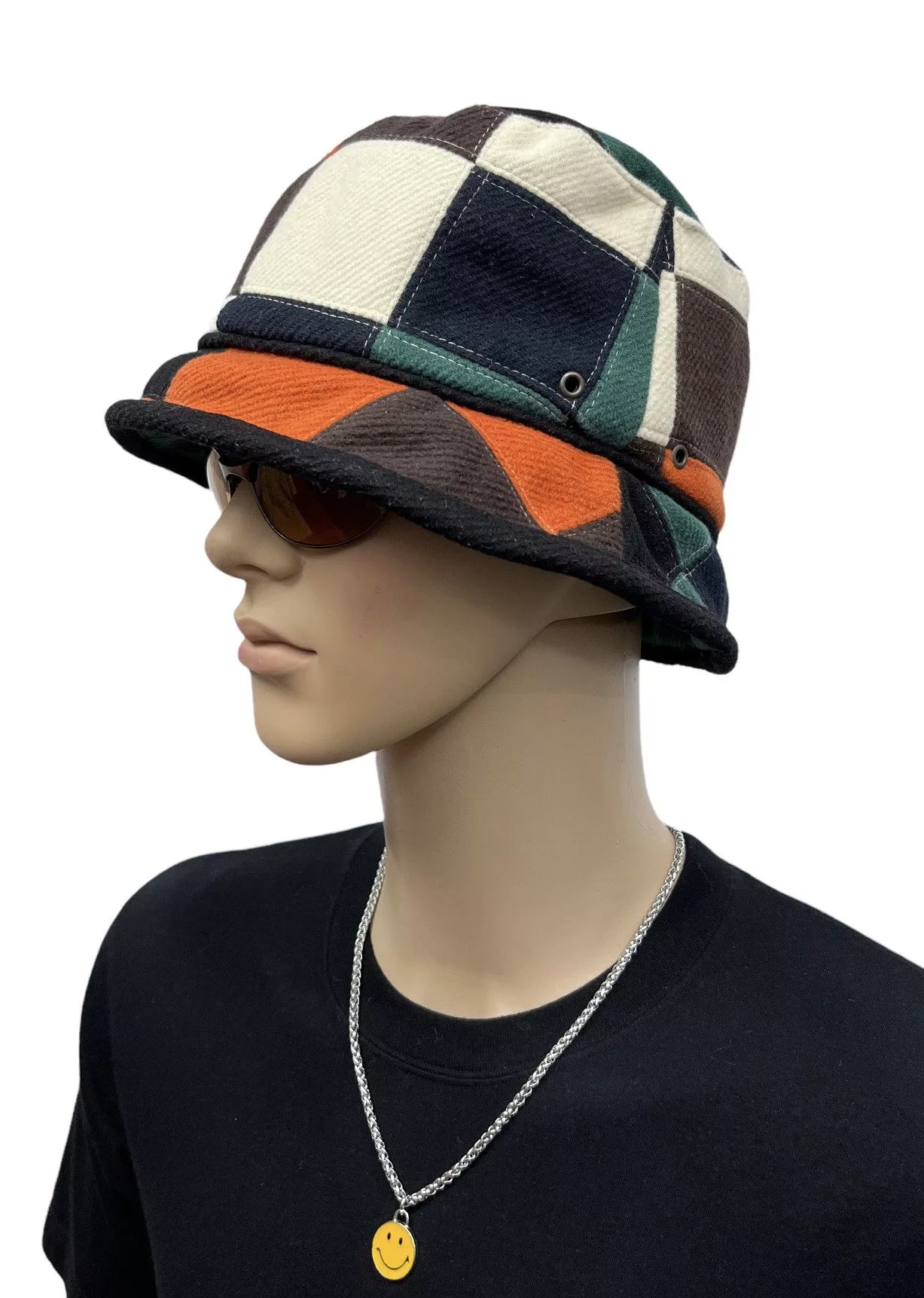 Designer Hats 🔥GRACE Designer Hype Patchwork Marni Style Bucket Hat Multi Streetwear