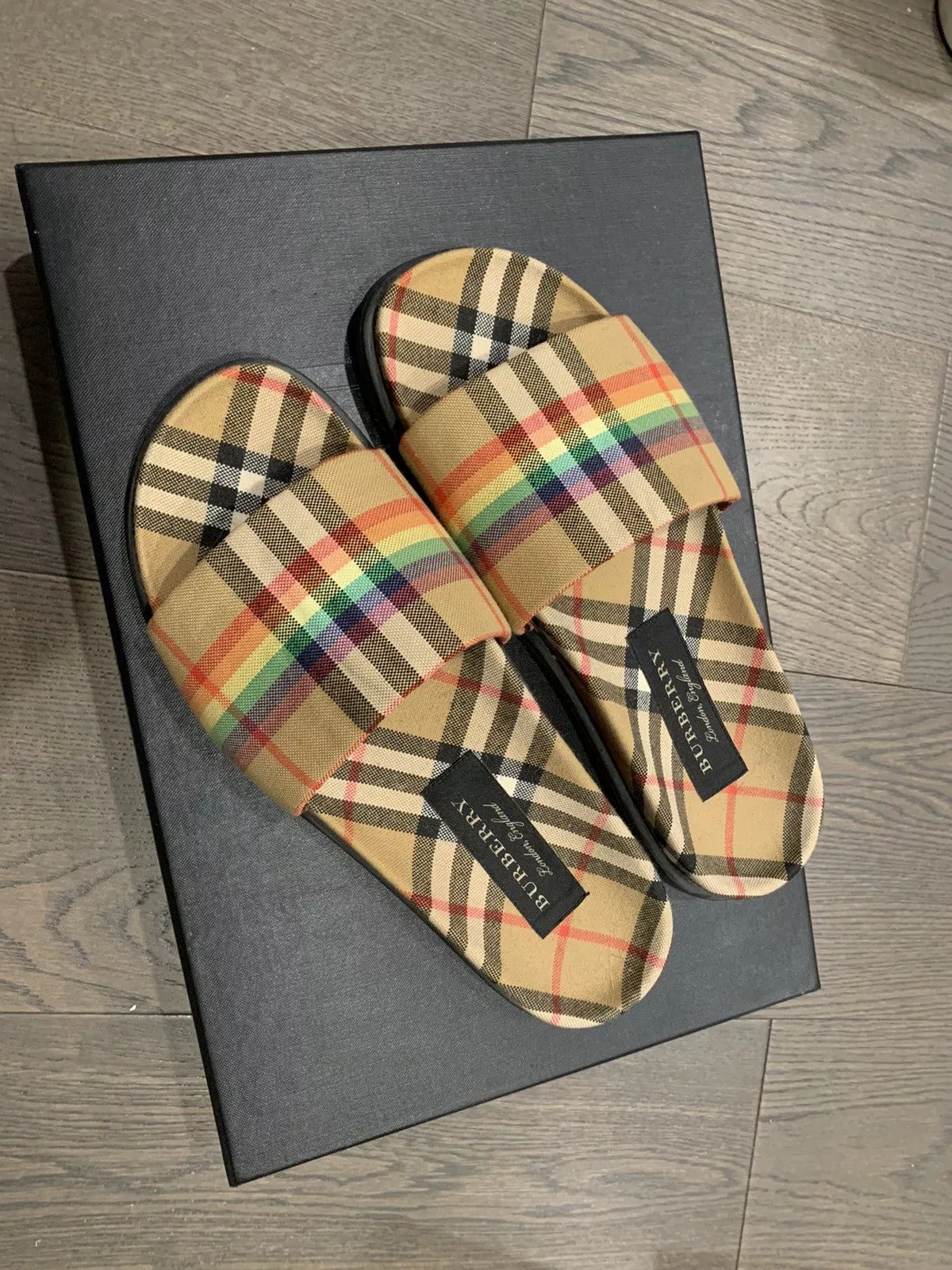 Burberry Sandals Burberry slipper rinbow color Brown