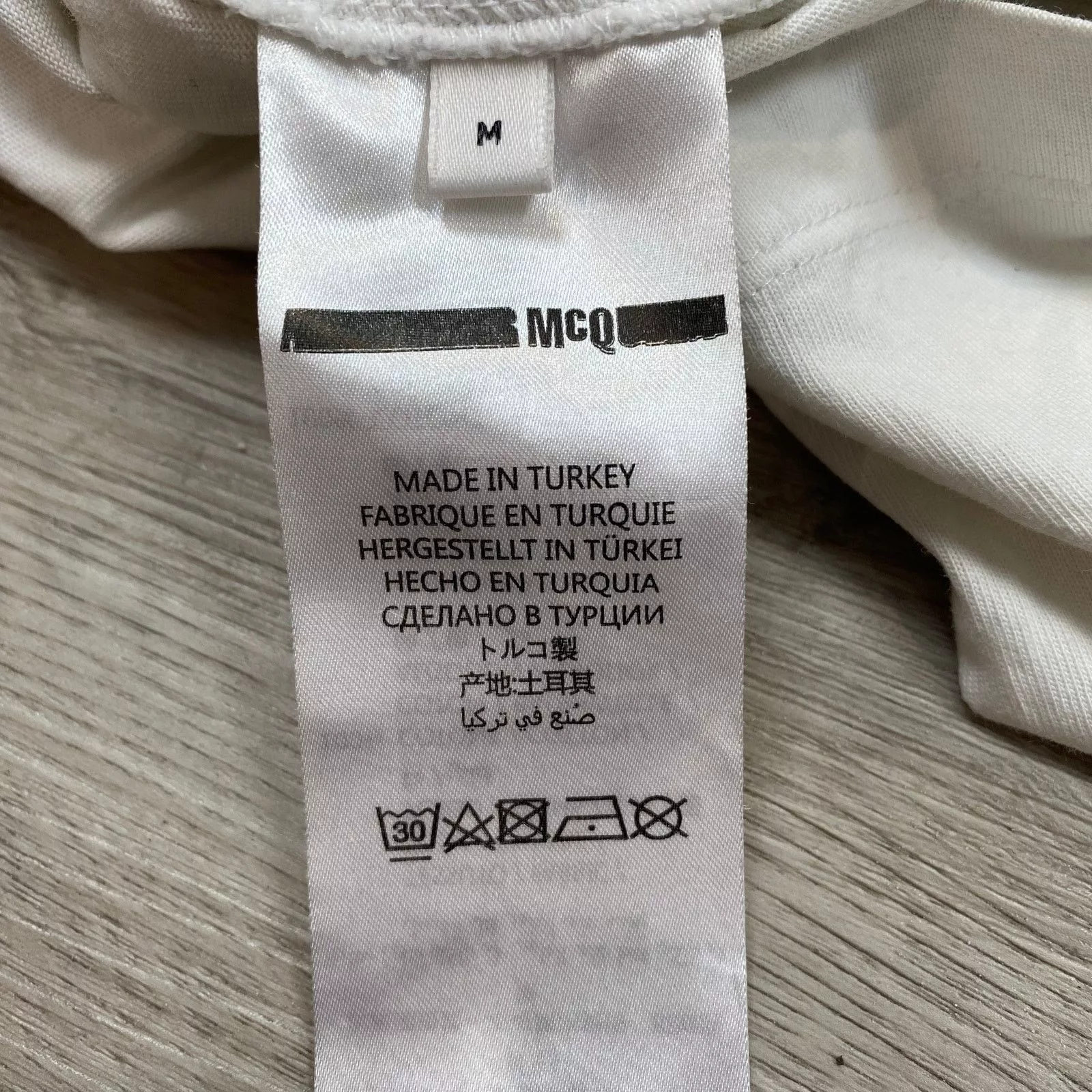 Alexander McQueen Short Sleeve T Shirts Alexander McQueen MCQ Sun Logo Retro Tee Shirt Men's M White Streetwear