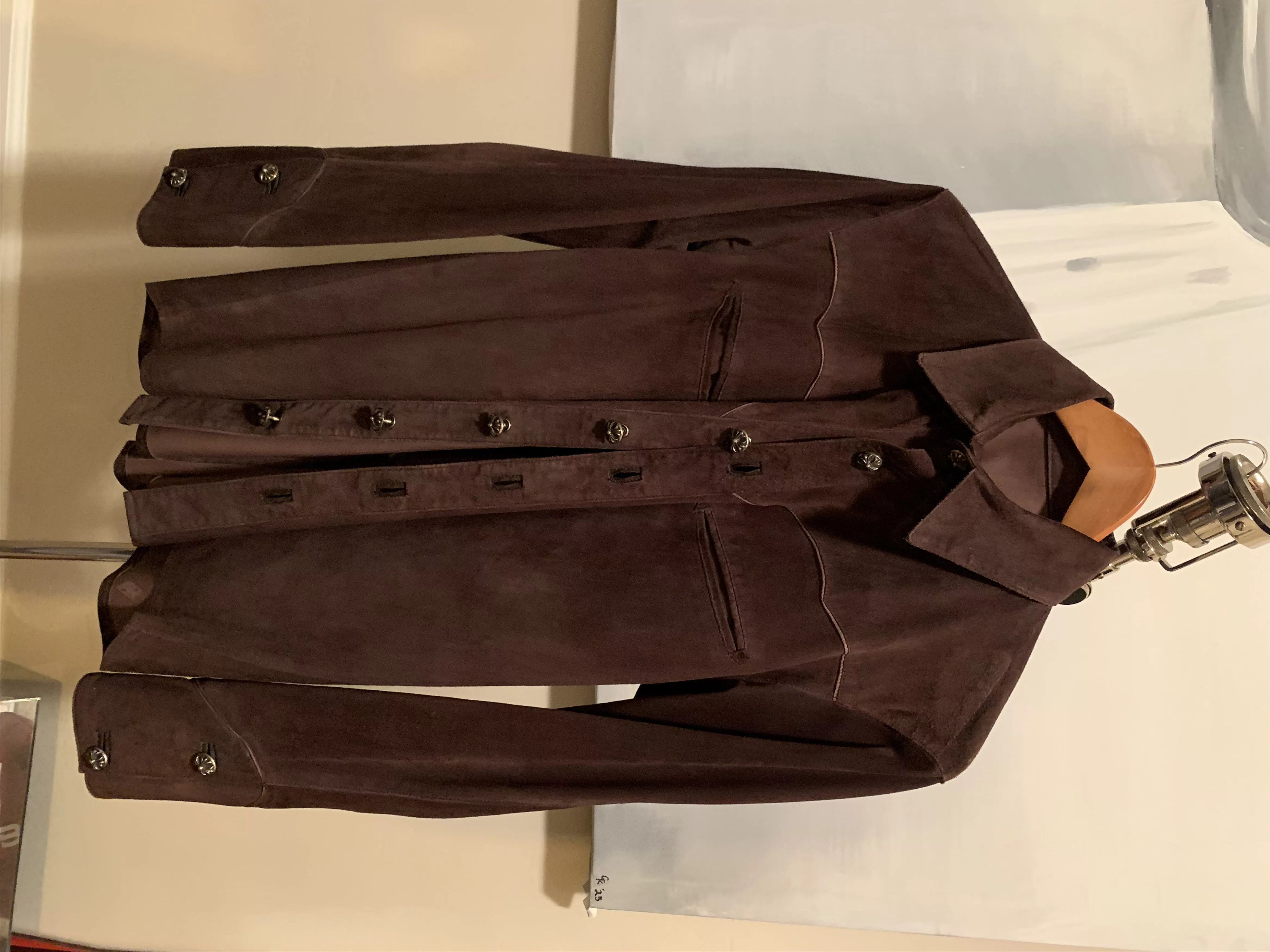 Chrome Hearts Leather Jackets Chrome Hearts suede button up shirt / jacket Brown