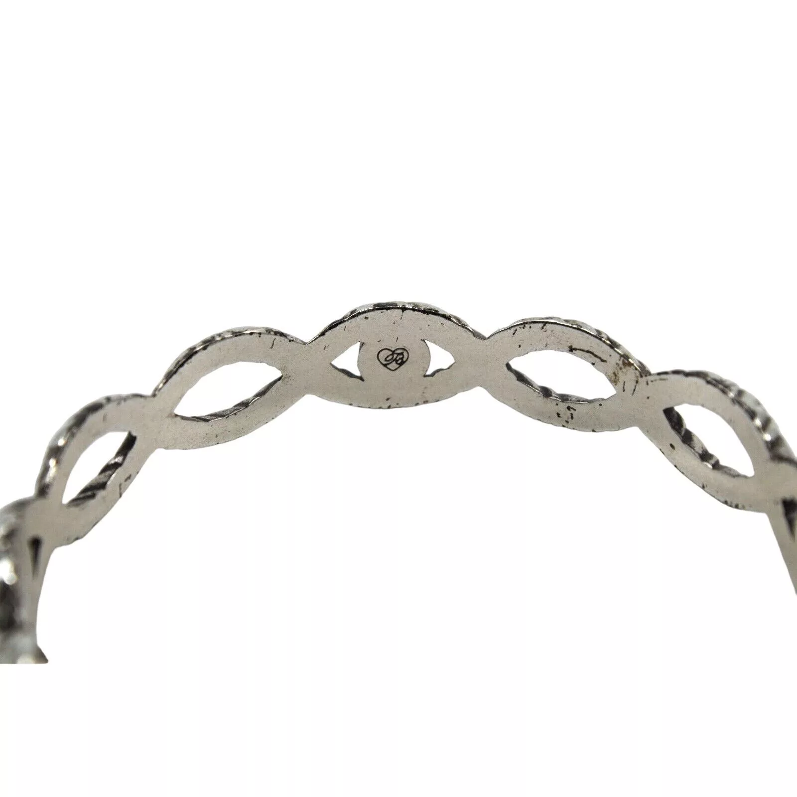 Brighton Bracelets Brighton Silver-Tone Open Woven Crystals Bangle Bracelet