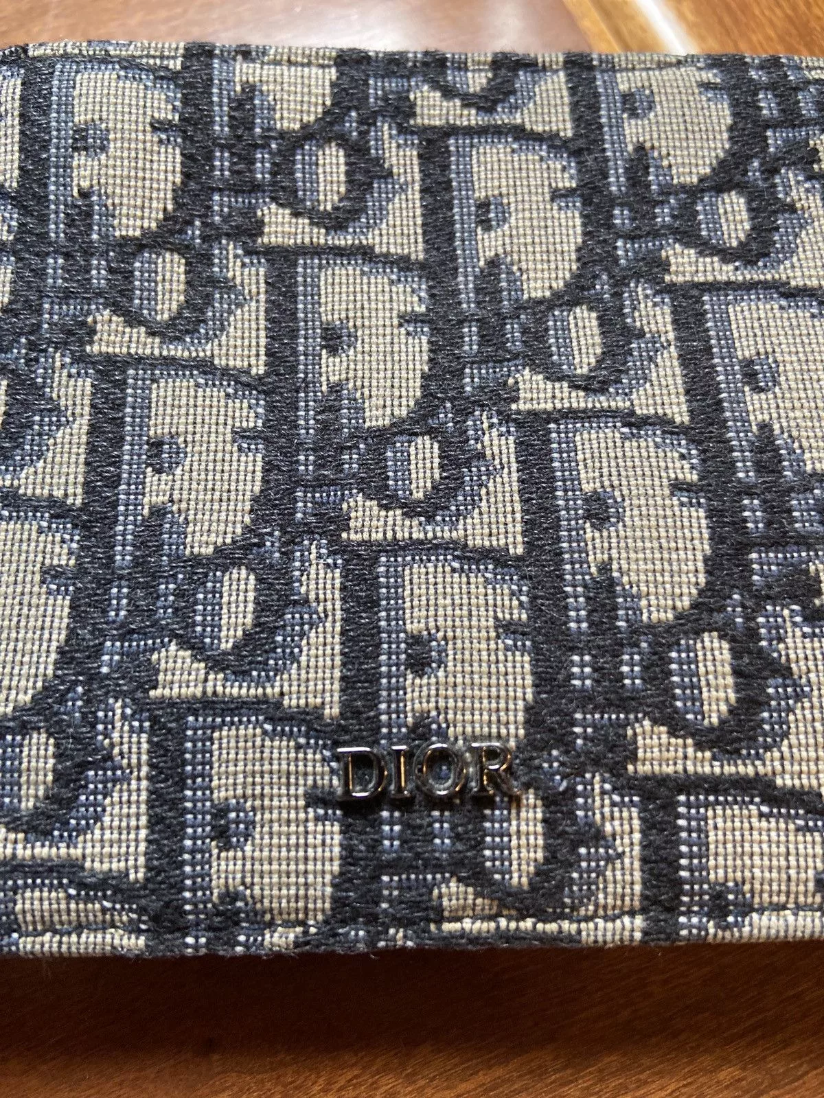 Dior Wallets Dior Oblique Monogram Wallet Blue