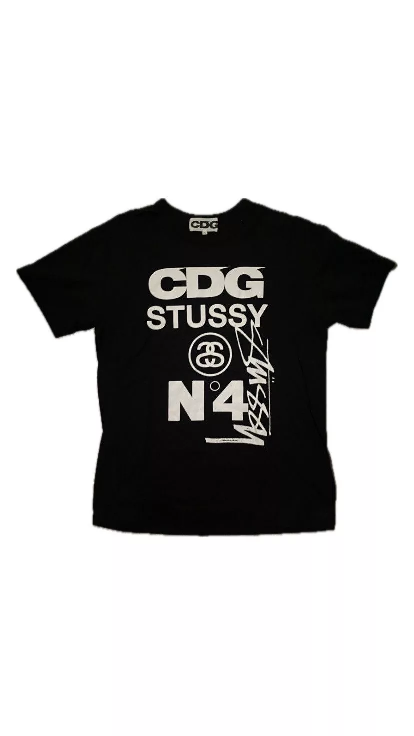 Comme des Garcons Short Sleeve T Shirts Comme des Garcons × Stussy Stussy Cdg Black Tee