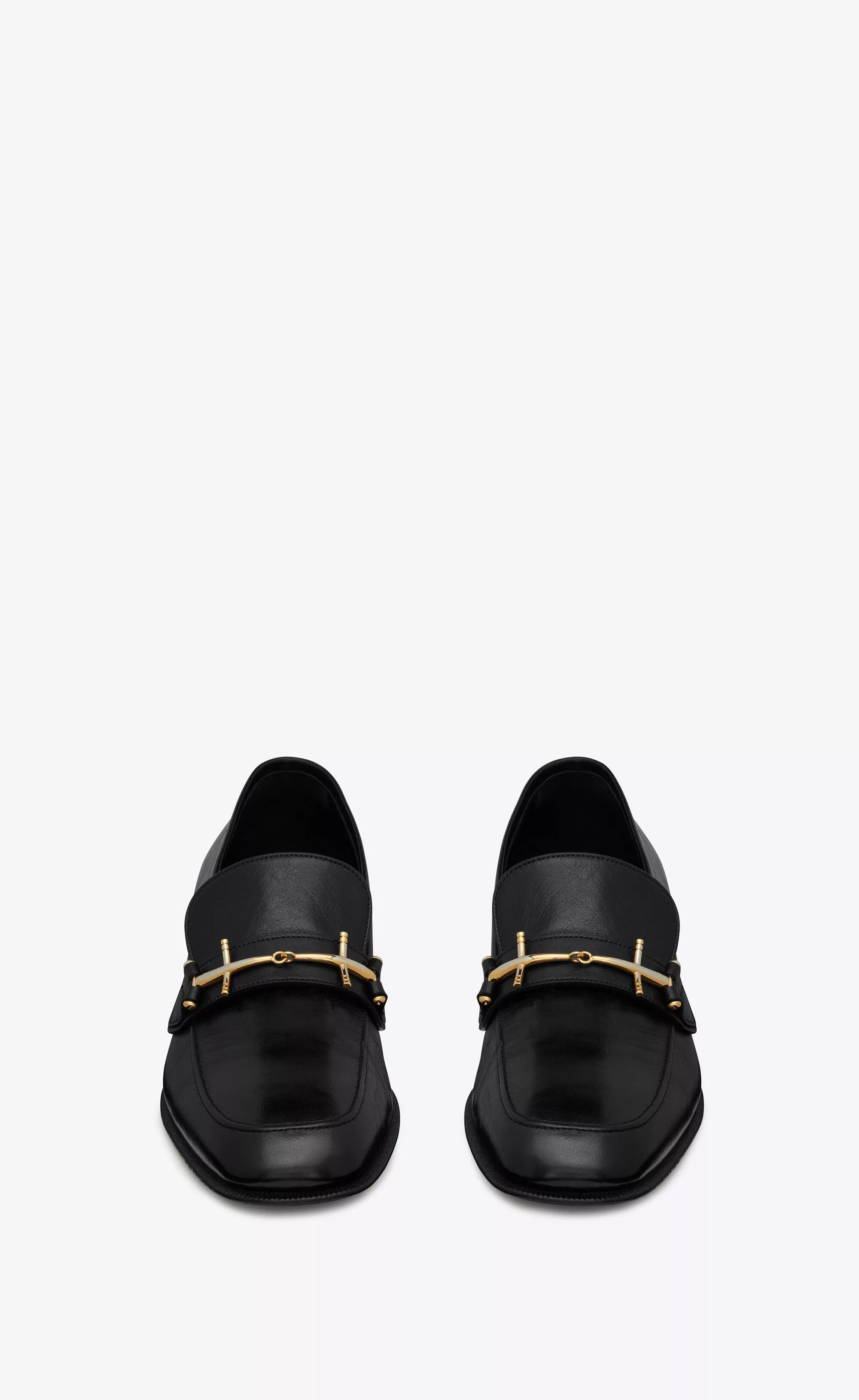 Saint Laurent Paris Formal Shoes Saint Laurent Paris o1s1wg110724 Solferino Penny Slippers Smooth Leather Black