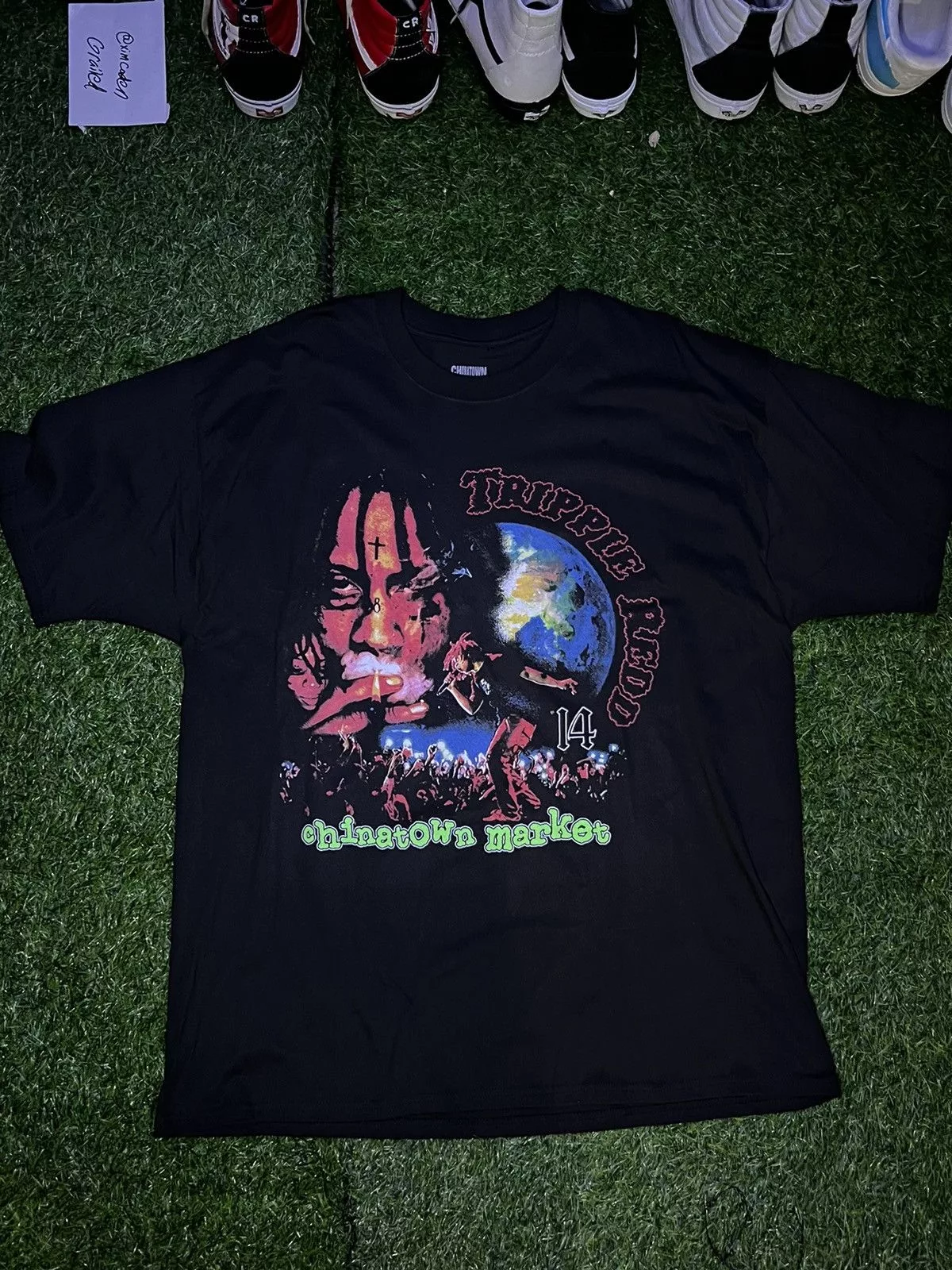 Trippie Redd Short Sleeve T Shirts Trippie Redd Chinatown Market Tee Black