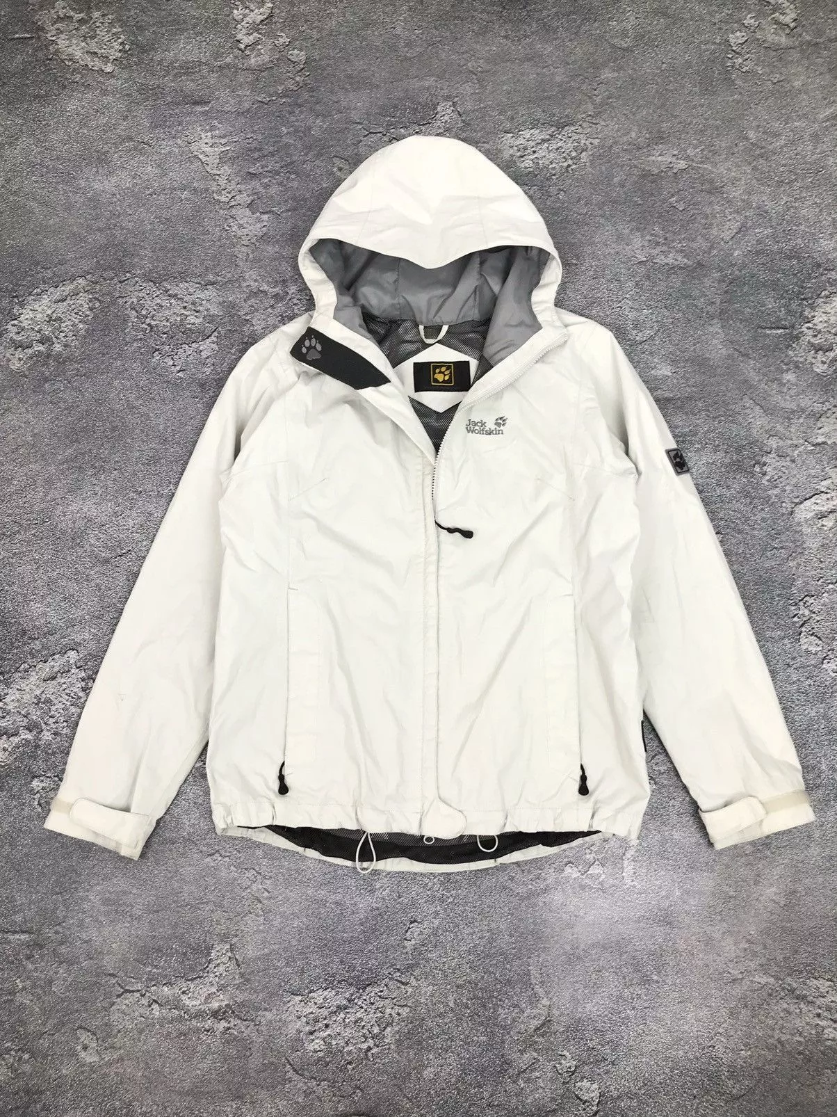 Goretex Light Jackets Goretex × Jack Wolfskin Jack Wolfskin Waterproof,Windbreaker Hooded Jacket White Gorpcore
