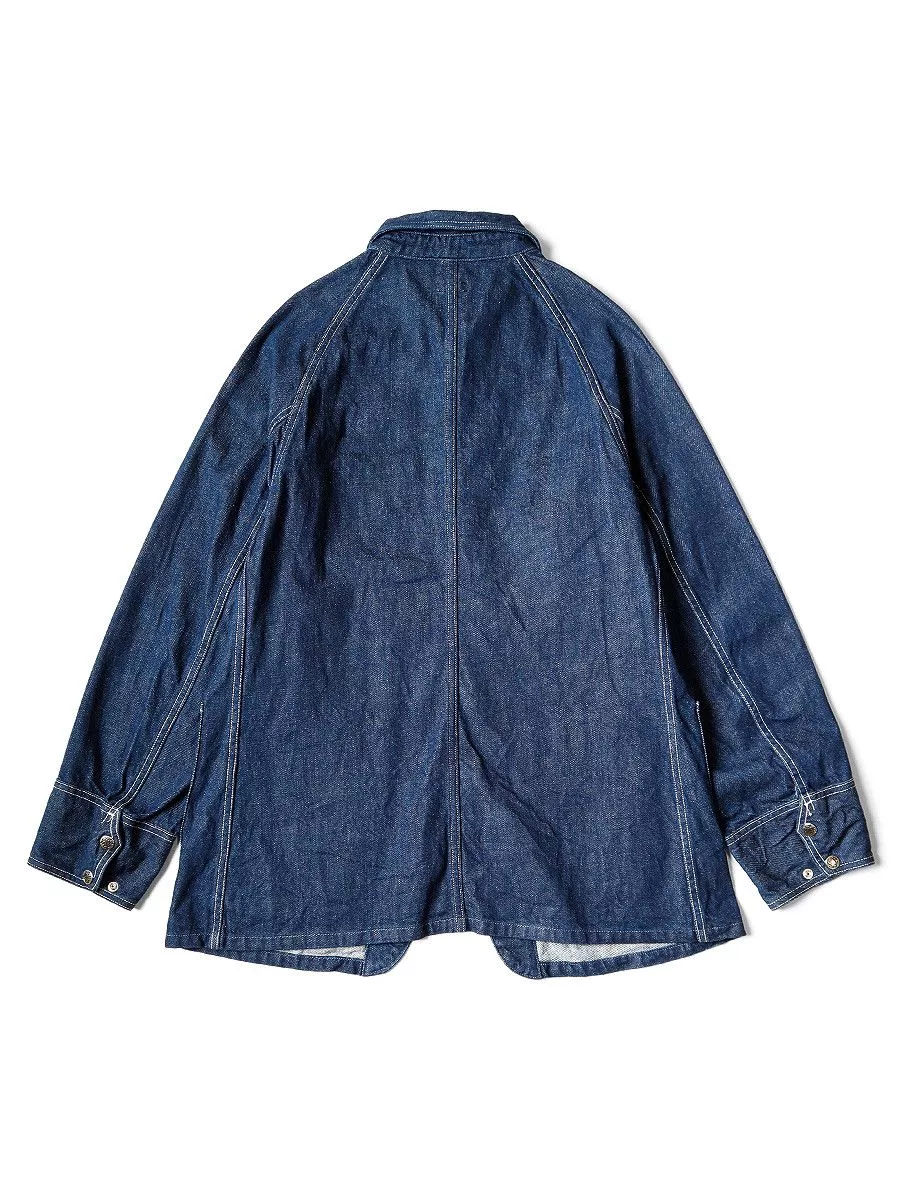 Kapital Denim Jackets kapital 11.5oz denim ZIPPER coverall jacket Blue
