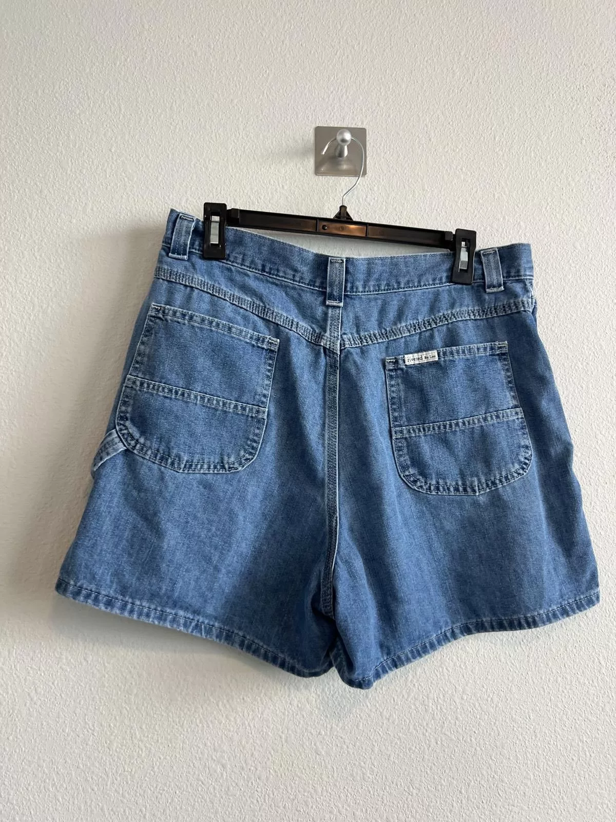 Designer Shorts Designer Vintage Riveted by Lee Utility Carpenter Jean Shorts Blue