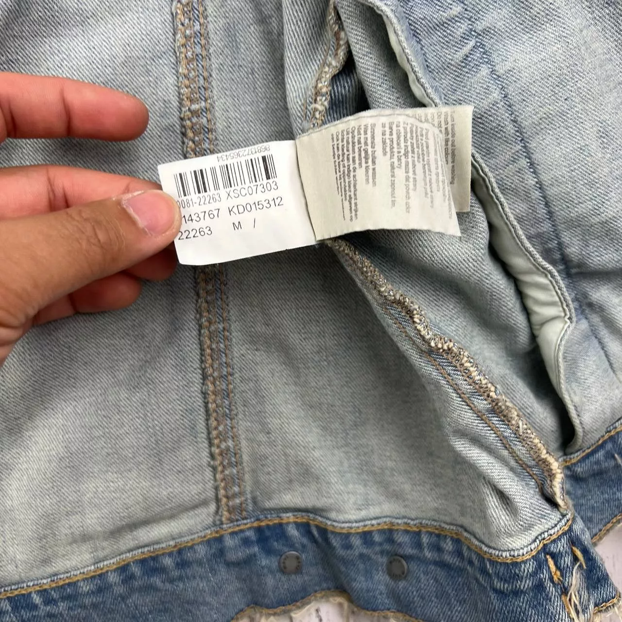 Mavi Denim Jackets Mavi Medium Stretchable Oversized Distressed Denim Jacket Blue