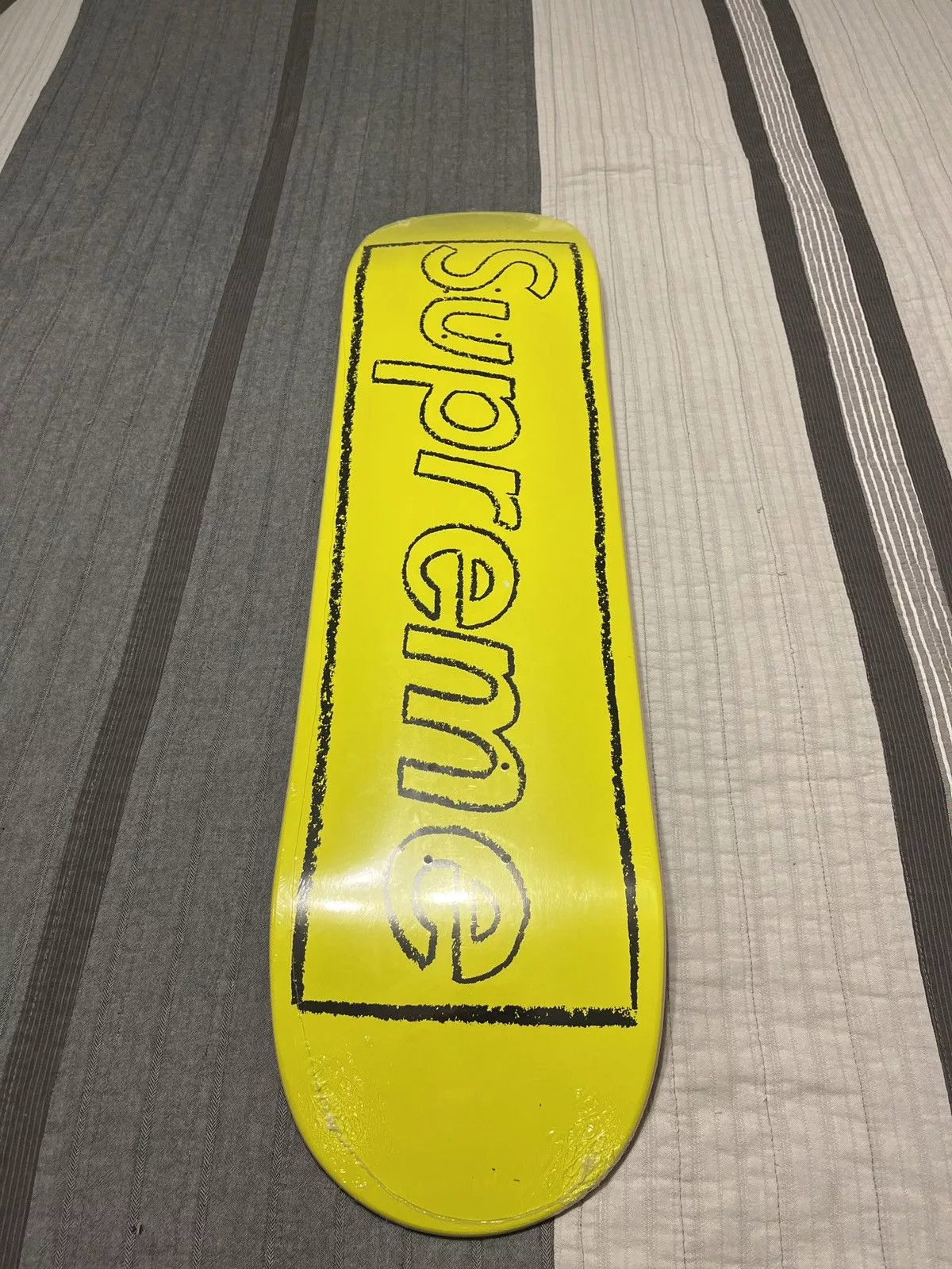 Kaws Supreme Kaws × Supreme Chalk Logo Deck Yellow