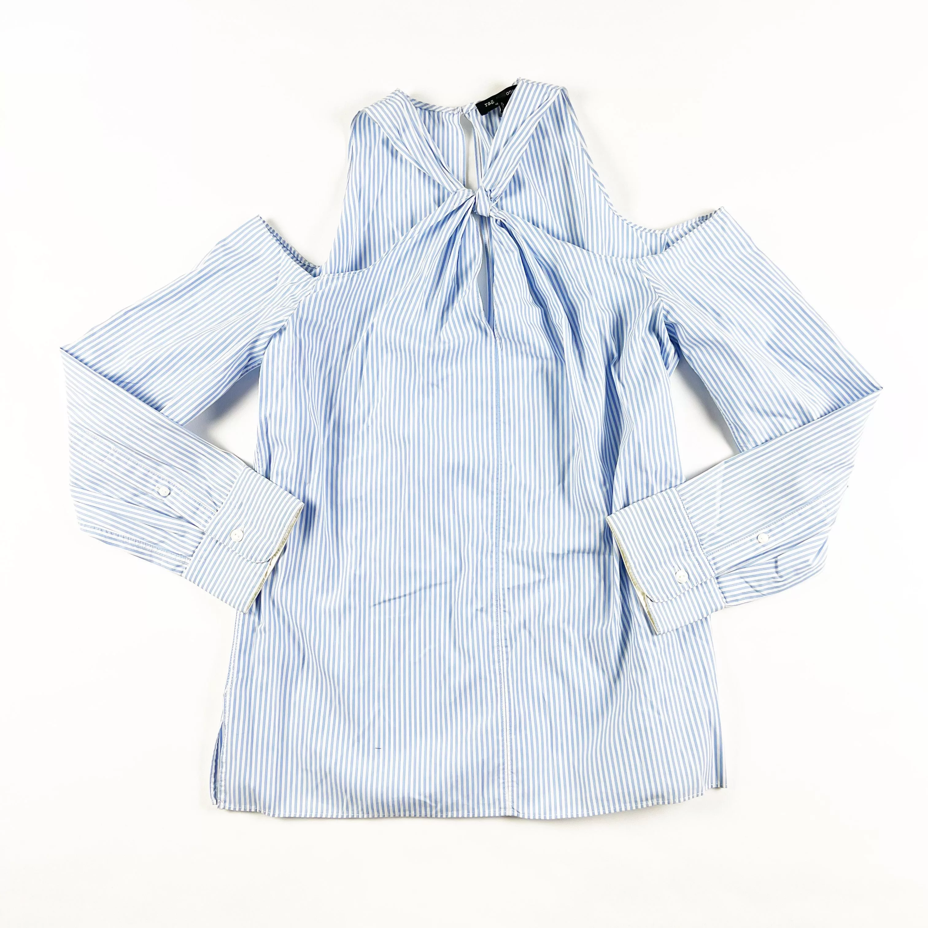 Rag & Bone Blouses Rag & Bone Cotton Poplin Blue White Pinstripe
