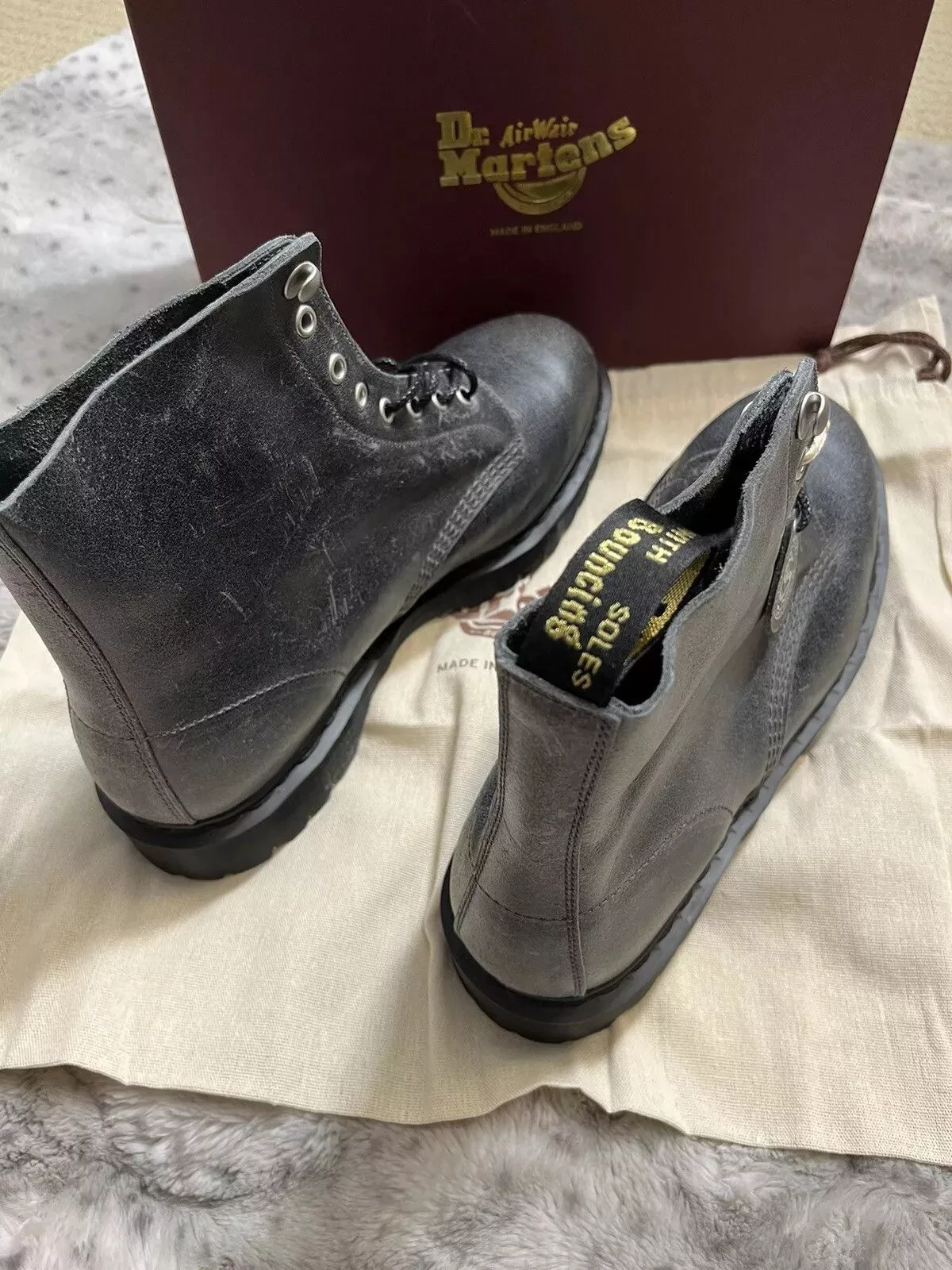 Dr. Martens Casual Leather Shoes C. F. Stead Dr. Martens 1460 PASCAL BEX Leather Gray