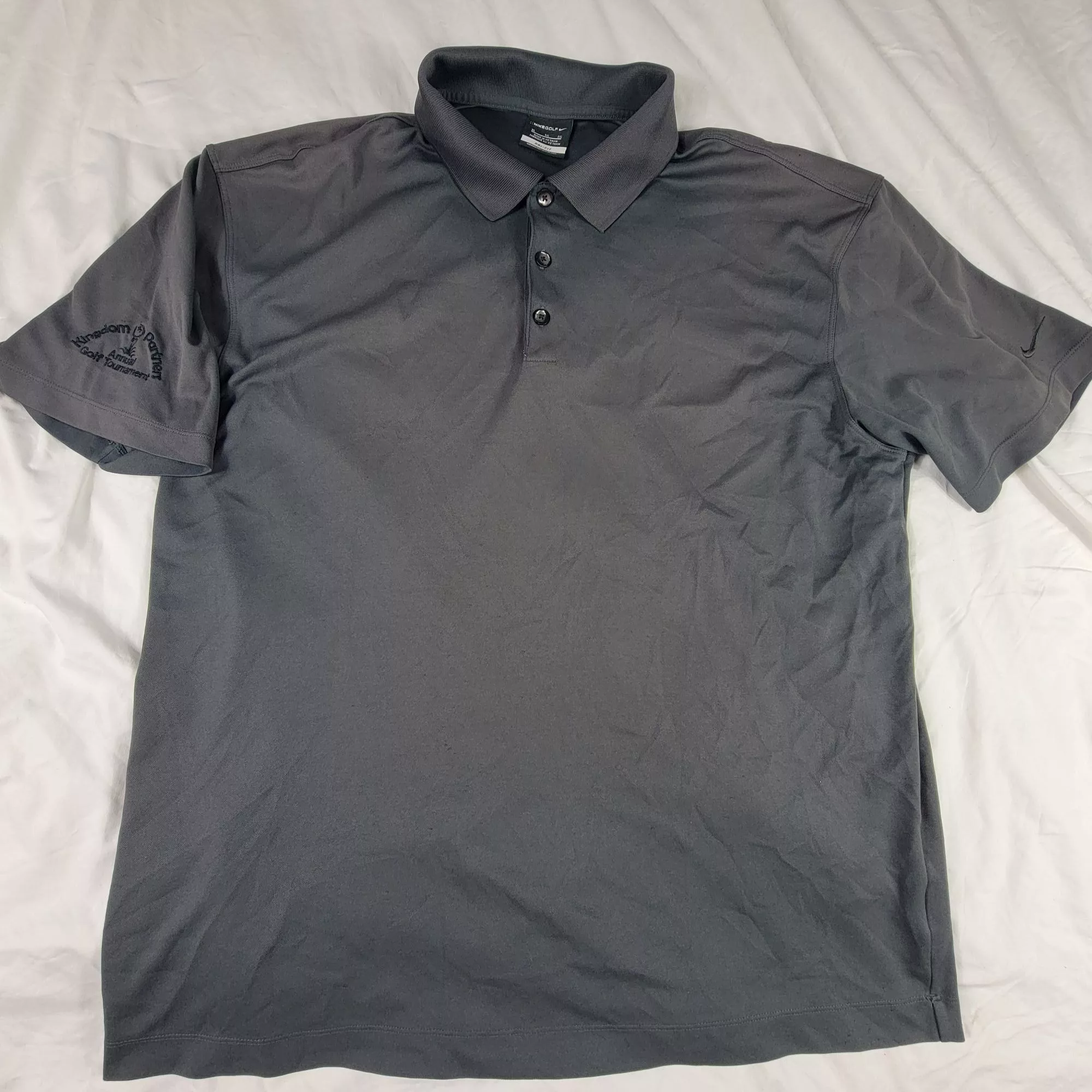 Nike Polos Nike Golf Polo XL Gray Short Sleeve Kingdom Partners Annual