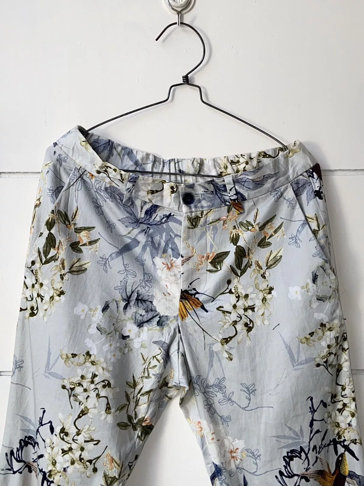 Zara Casual Pants ZARA MAN Flower Patterned Pants White