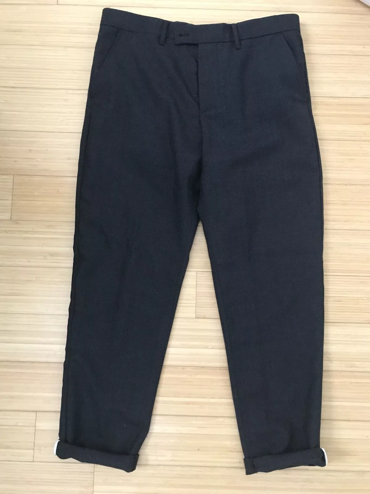 Norse Projects Suits Norse Projects Thomas Charcoal Gray Wool Suit Cropped Notch Cropped Pants