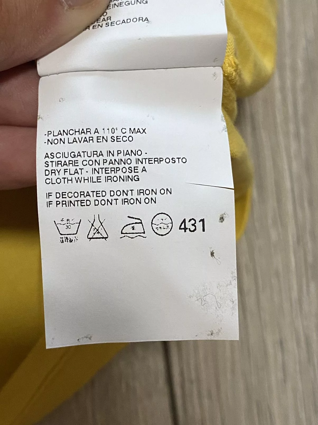 Maison Margiela Short Sleeve T Shirts Maison Margiela Maison Martin Margiela S/S 2007 Flower T Shirt Tee NWT MMM Yellow