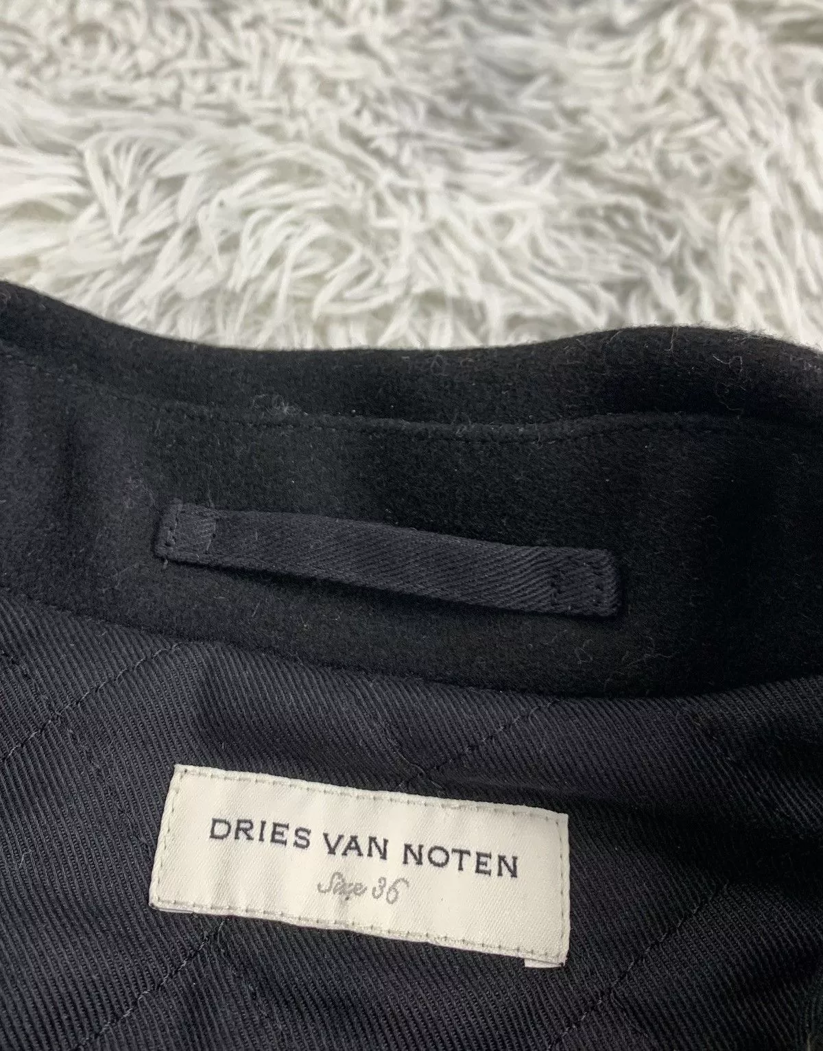 Dries Van Noten Coats Dries van noten "Rare Fireman cropped wool jacket" Black
