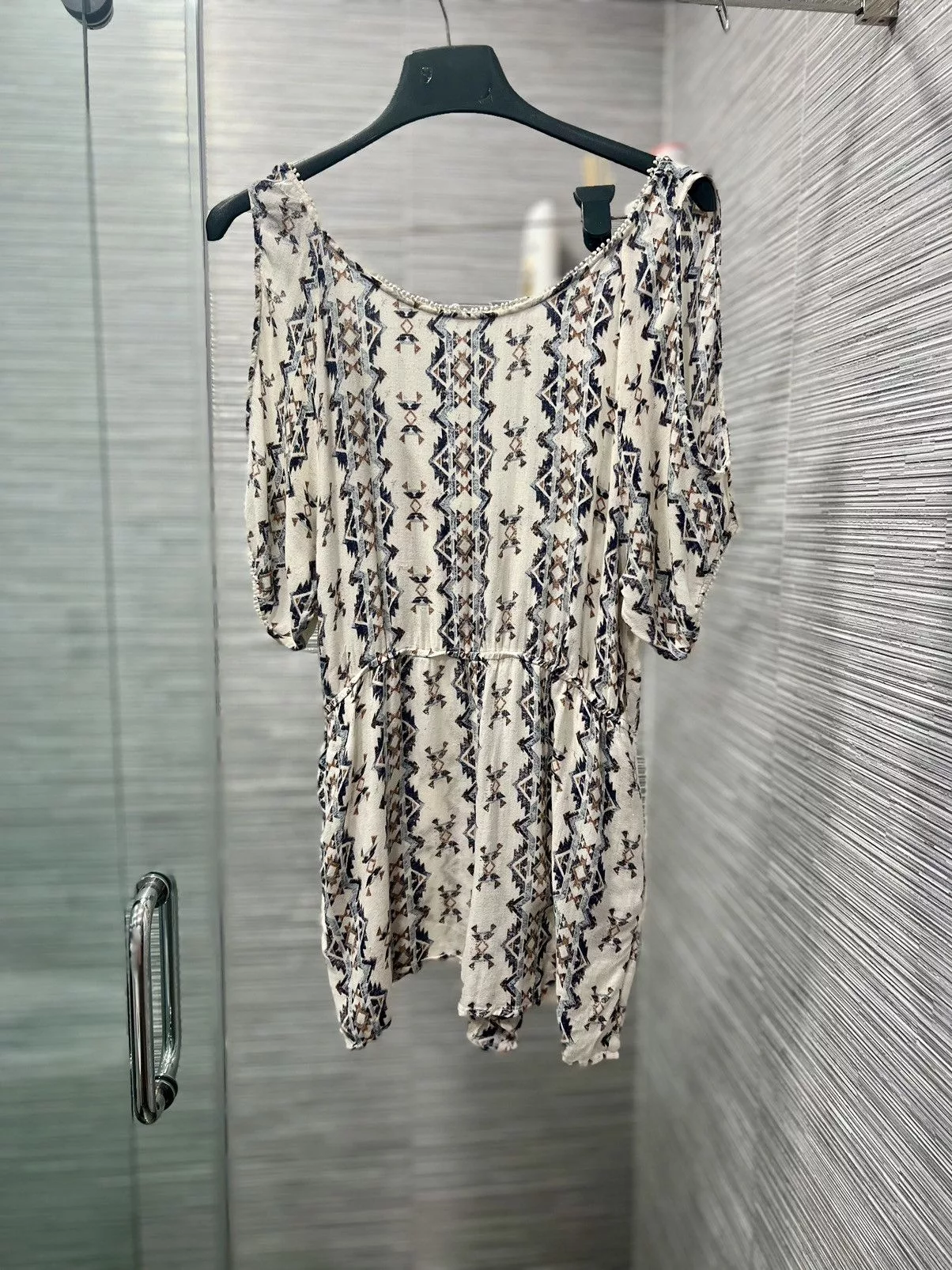 Forever 21 Mini Dresses Forever 21 Romper Stretch Waist Short Sleeve White