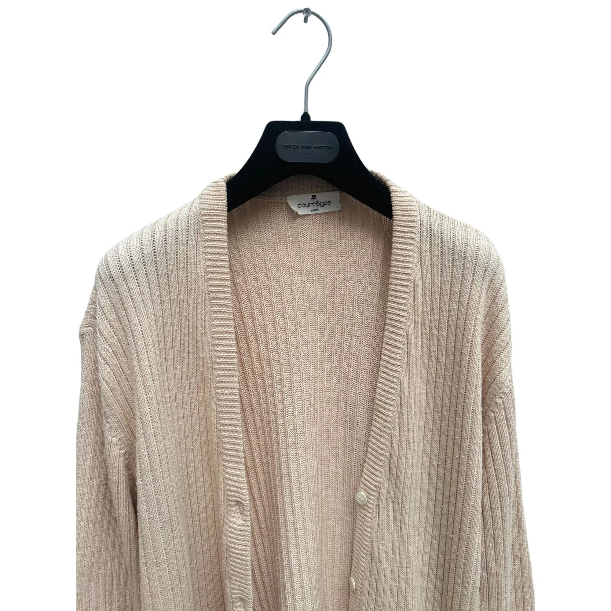 Courreges Sweaters Courreges Beige Knitted Cardigan