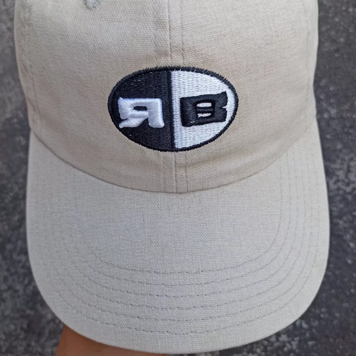 Other Hats Other Vintage 100% catton initials RB roller Blade cap White