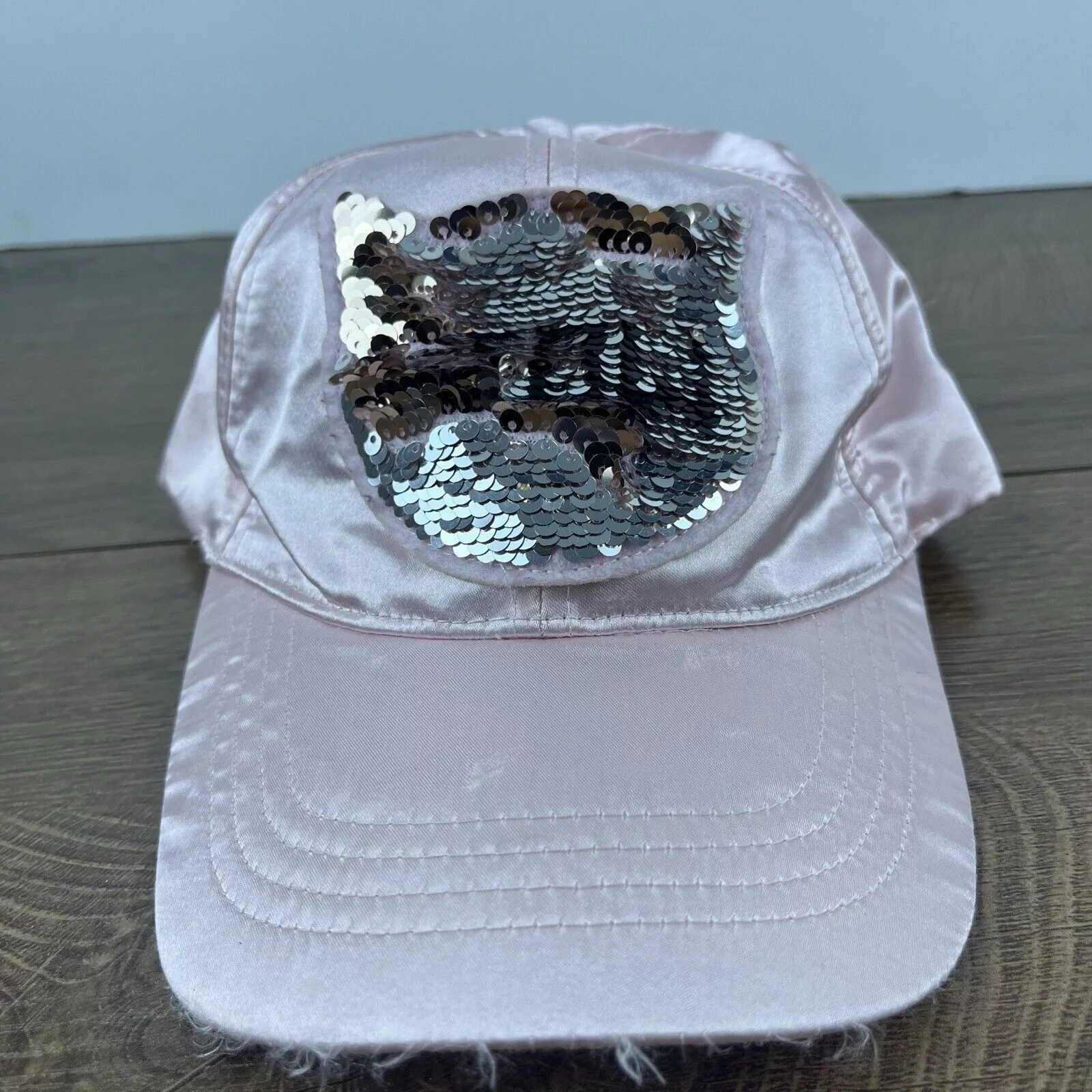 Other Hats Other Cat Face Hat Glitter Hat Pink Cap Adjustable Pink Adult Size