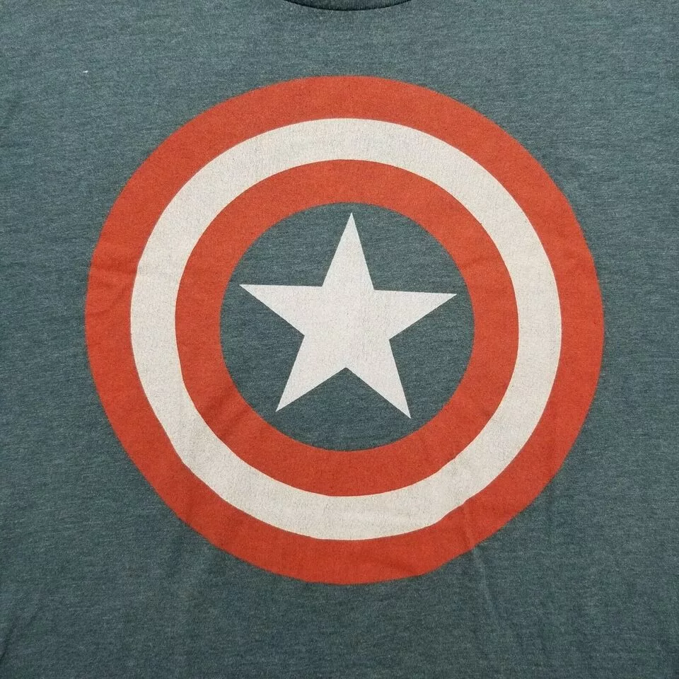 Marvel Comics Short Sleeve T Shirts Captain America Shirt Mens Medium Short Sleeve Marvel Comics Blue