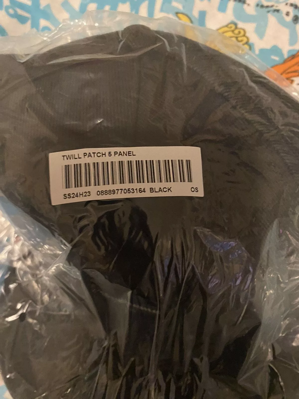 Supreme Hats Supreme Twill Patch 5-Panel Black