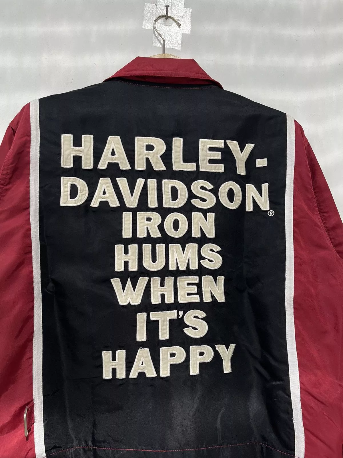 Harley Davidson Light Jackets Harley Davidson × Vintage Harley Davidson ‘IRON HUMS WHEN ITS HAPPY’ Rider Jacket Multi