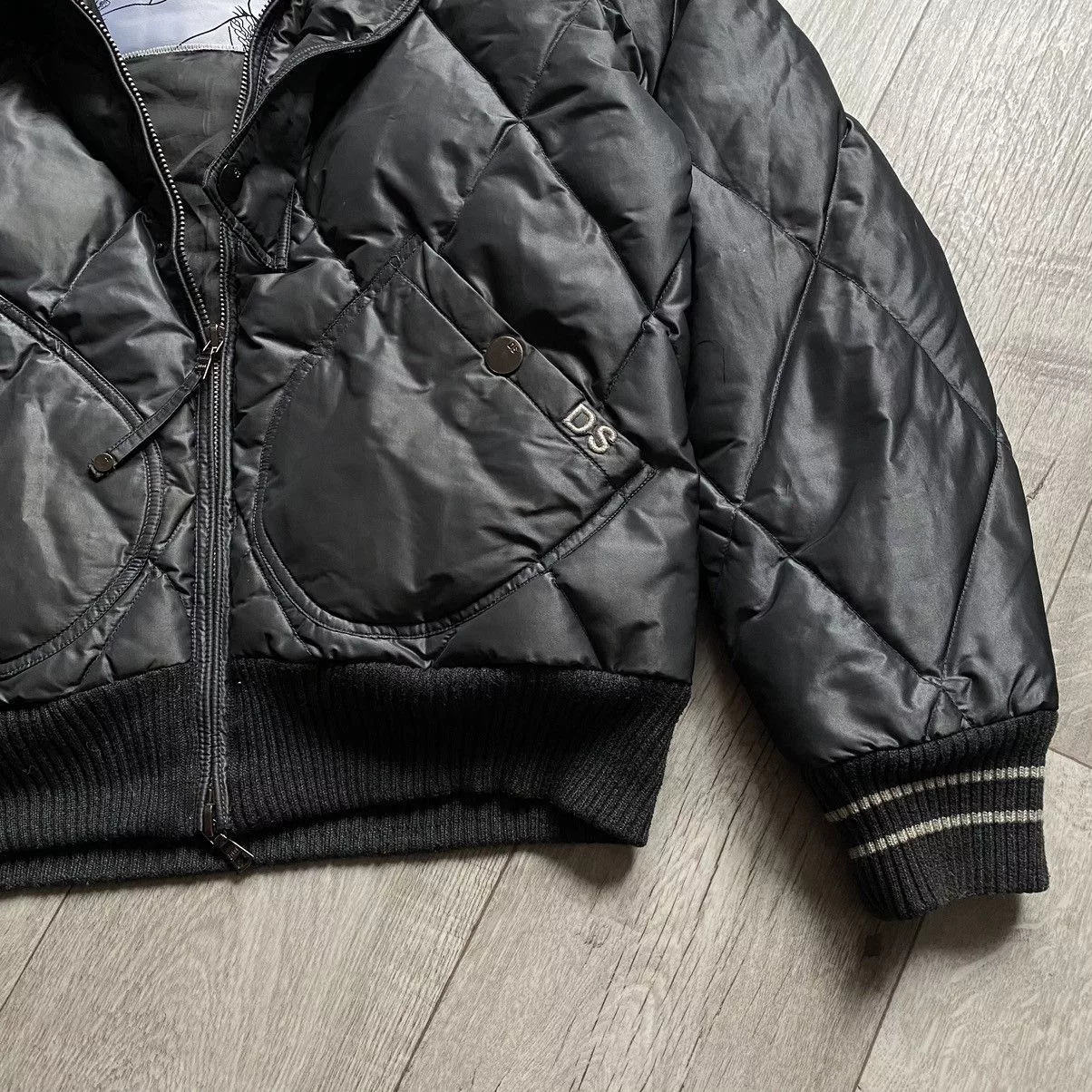 Denis Simachev Bombers Denis Simachev × Designer DENIS SIMACHEV DESIGNER NYLON DOWN PUFFER JACKET Gray
