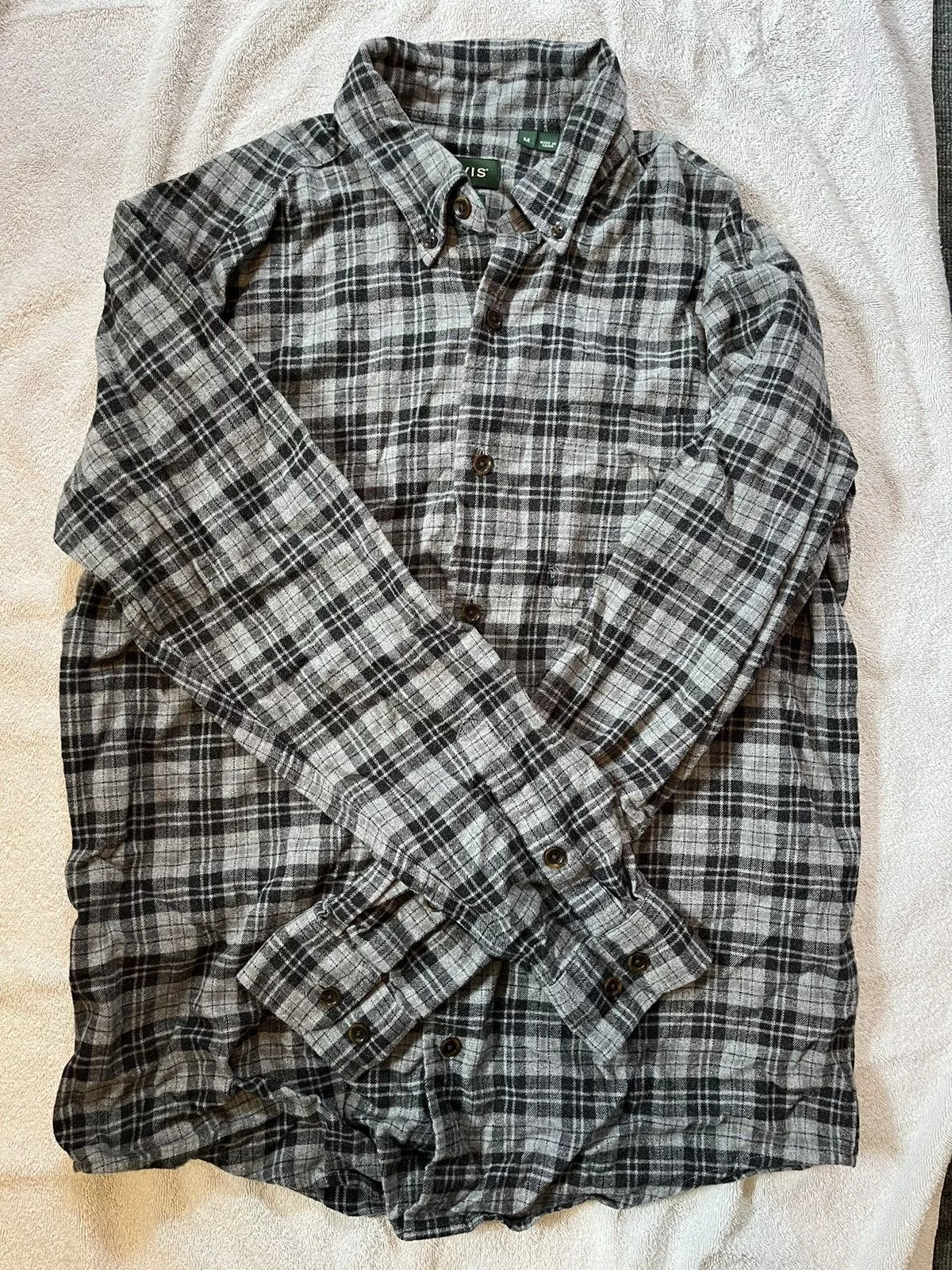 Orvis Shirts Button Ups Orvis Luxury Flannel Gray