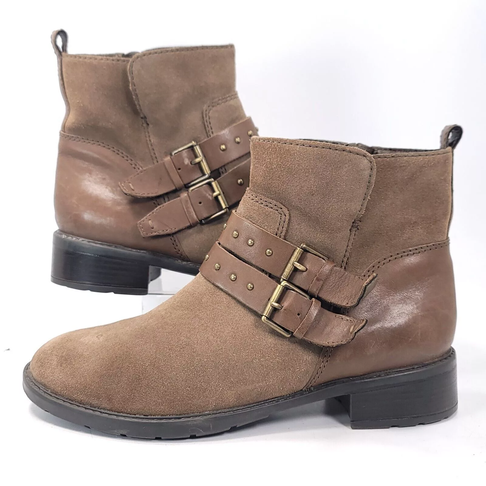 Clarks Boots Clarks Zip Side Mid Rise Boot Womens Size 8.5 26112876 Brown