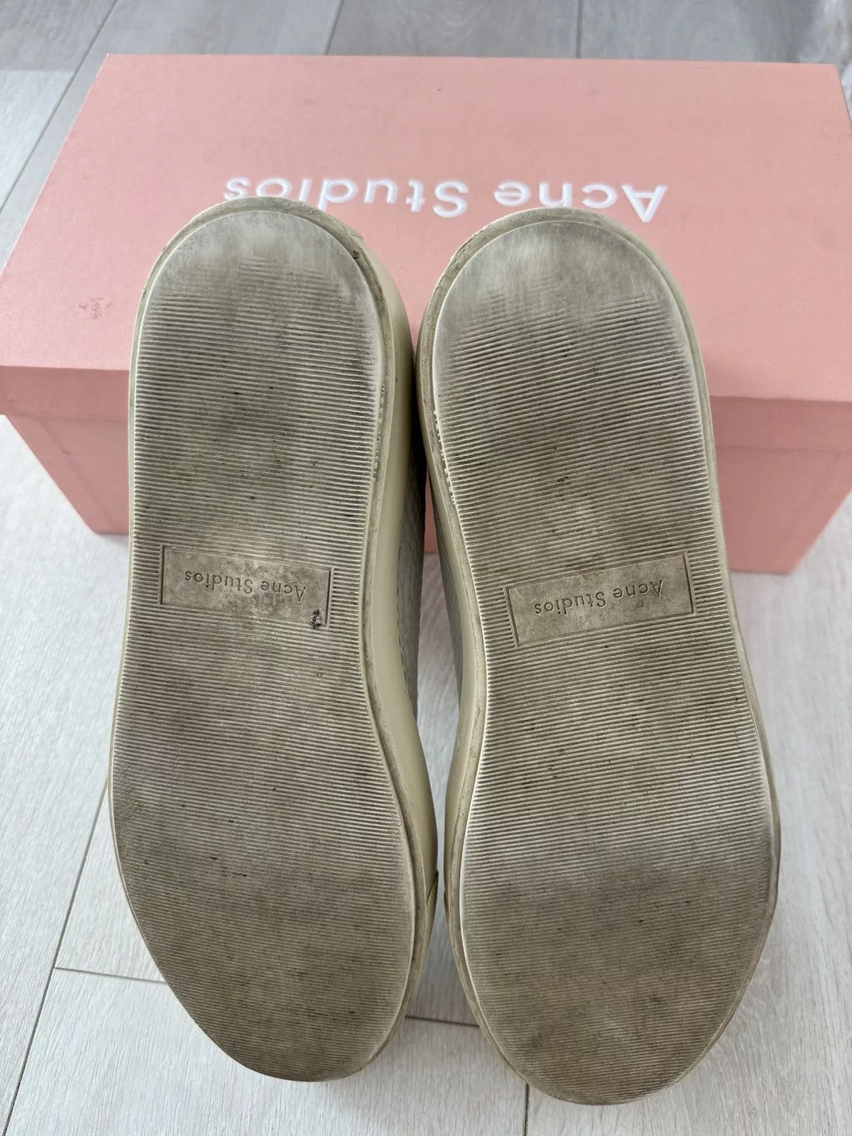 Acne Studios Casual Leather Shoes Acne Studios Adrian Grain White