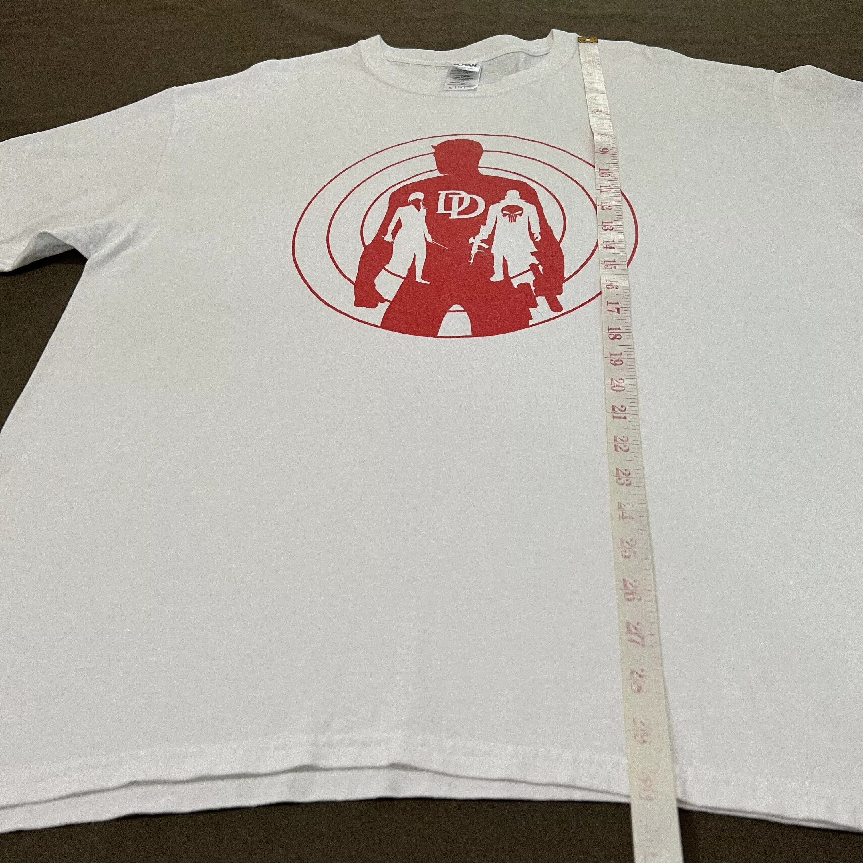 Marvel Comics Short Sleeve T Shirts Marvel Comics × Vintage Vintage Y2K Daredevil Movie Promo Tee XL Elektra punisher White