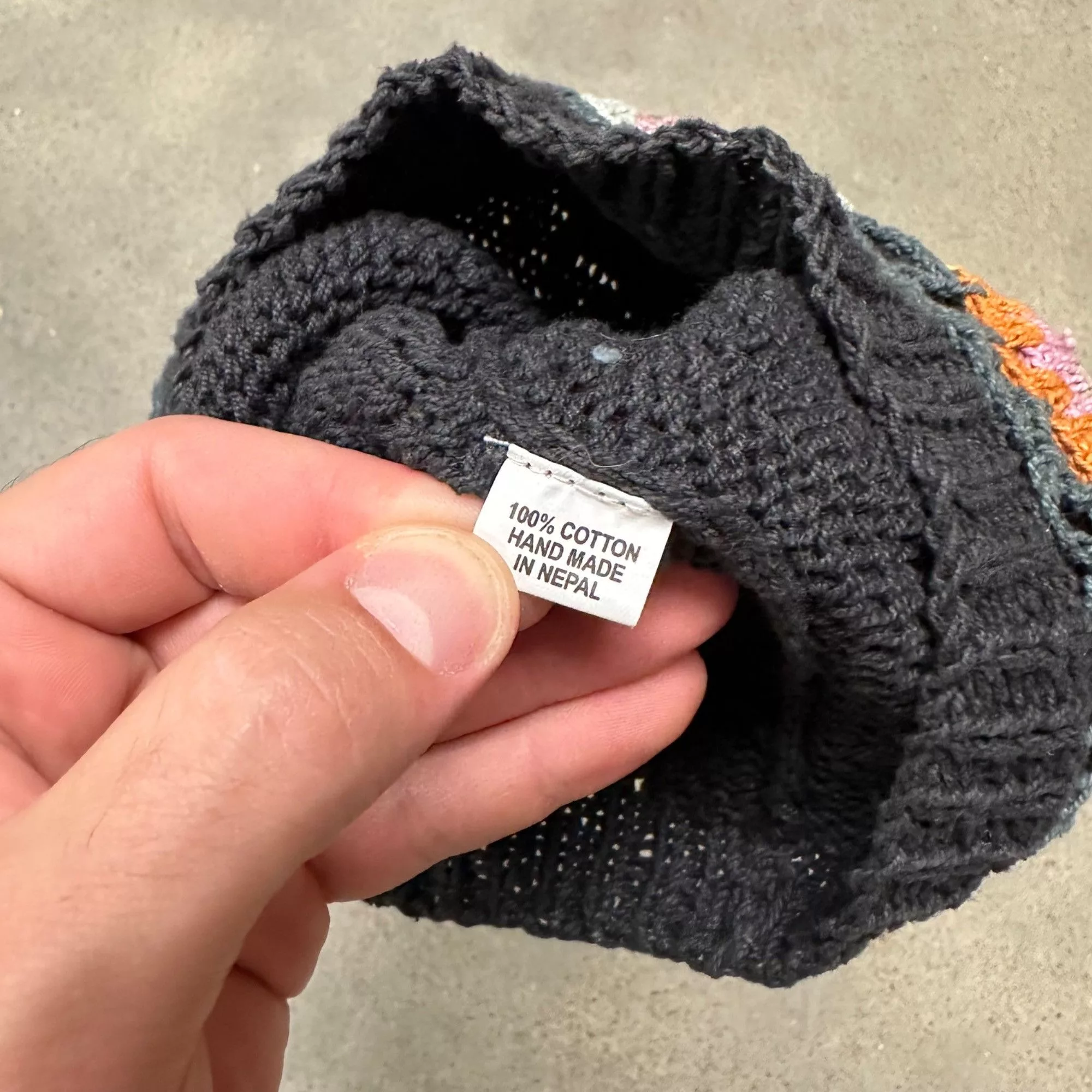 Vintage Hats Vintage Unique Embroidery Beanie Hat Multi