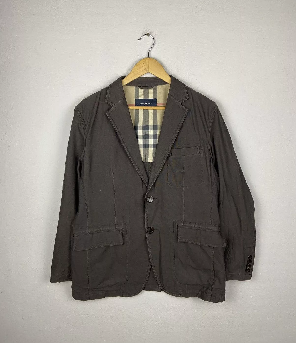 Burberry Heavy Coats Burberry Nova Check Coat Gray