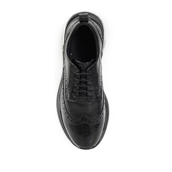 Leather Casual Leather Shoes Romi Black Leather Sneakers