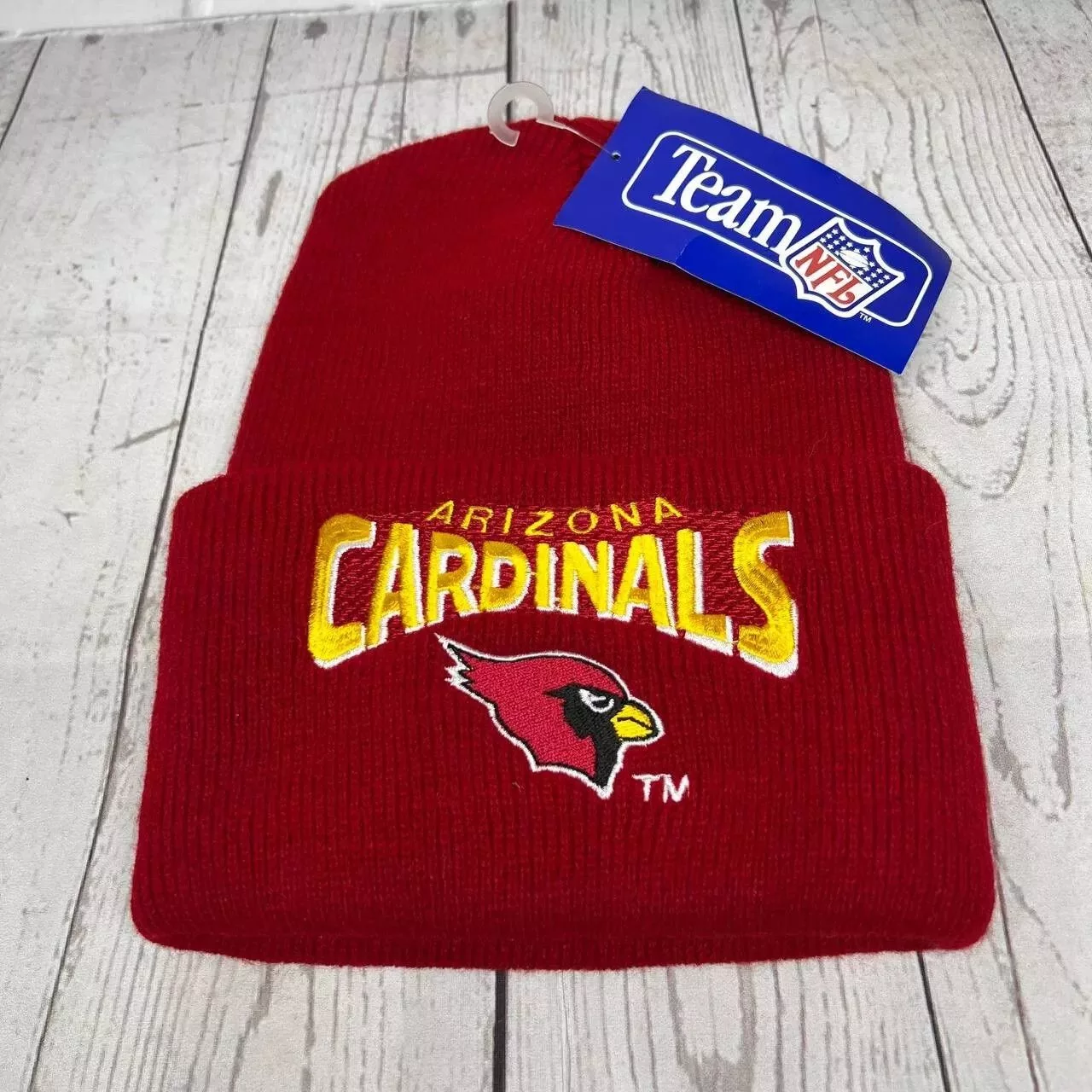 NFL Hats Vintage Cuffed Arizona Cardinals NFL Hat Beanie Cap New Men Red