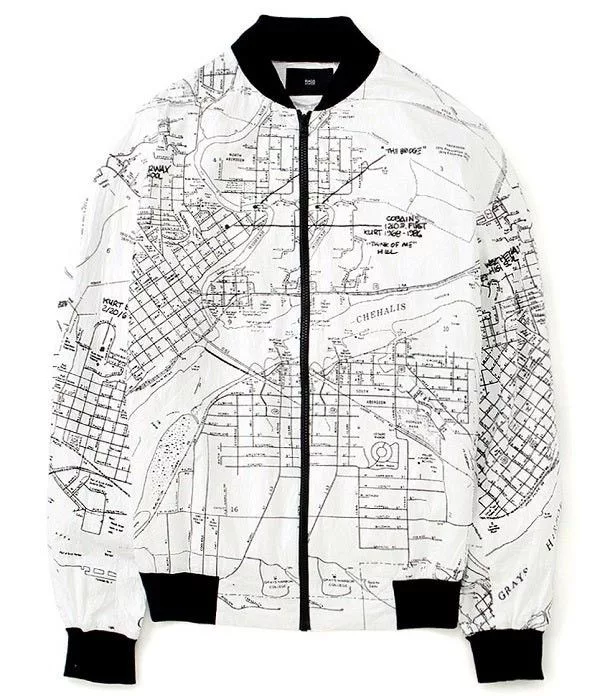 McGregor Light Jackets Rare Rags McGregor Blouson/World Map Kurt Cobain jacket White Vintage