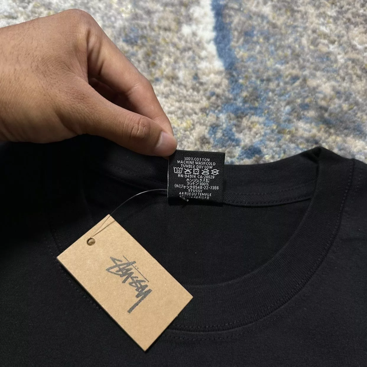 Stussy Short Sleeve T Shirts STUSSY 8 BALL CORP Black
