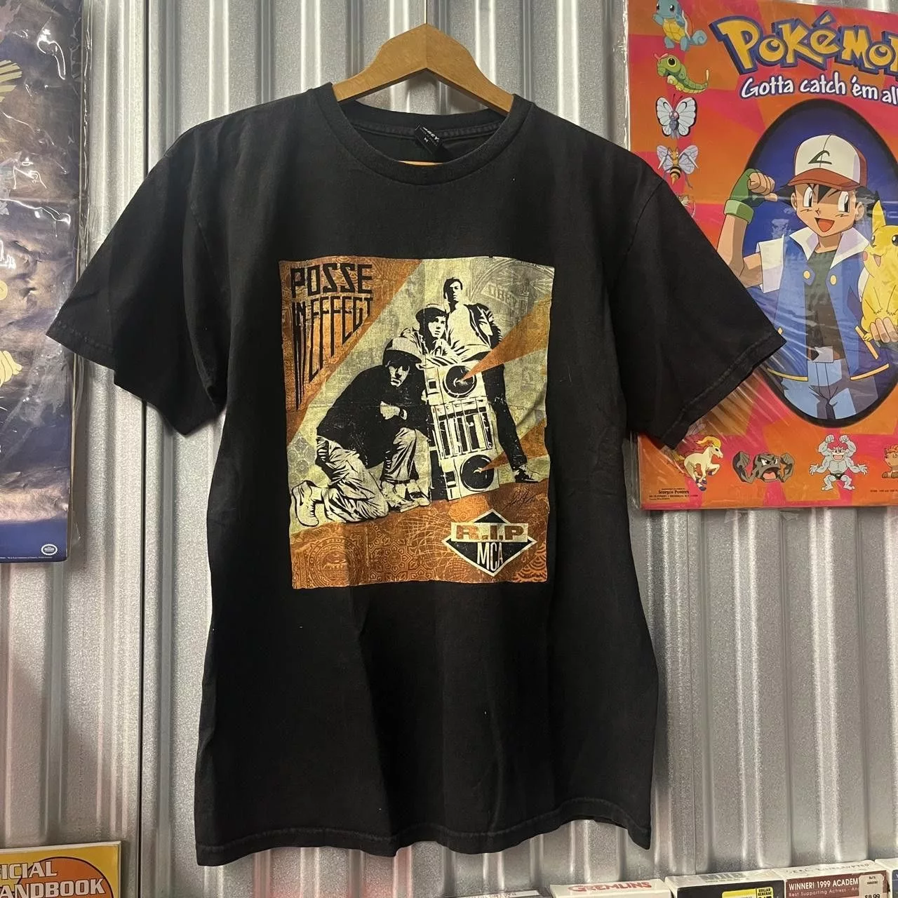 Obey Short Sleeve T Shirts Obey Propaganda x Beastie Boys Skater Graphic T Shirt M Black