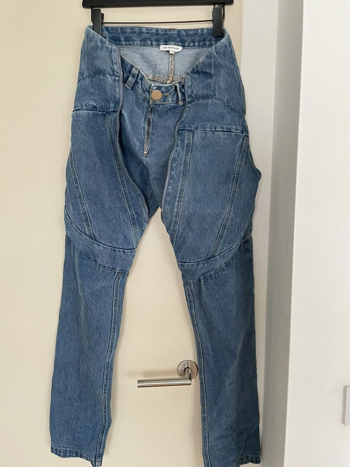 Per Gotesson Denim Per Gotesson deconstructed jeans Blue