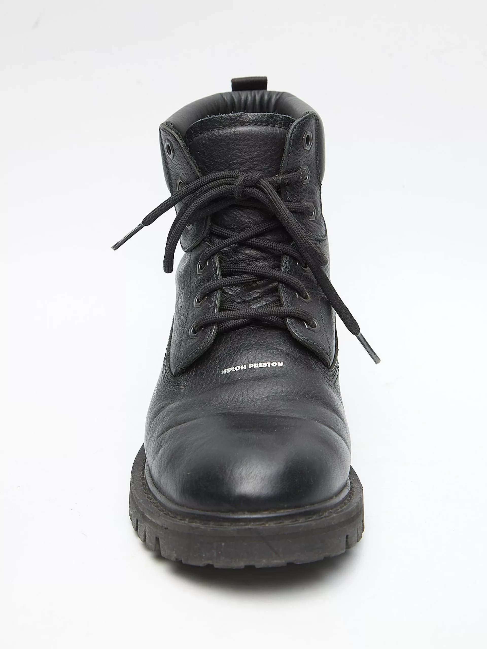 Heron Preston Boots Heron Preston Black Logo Printed High Leather Boots