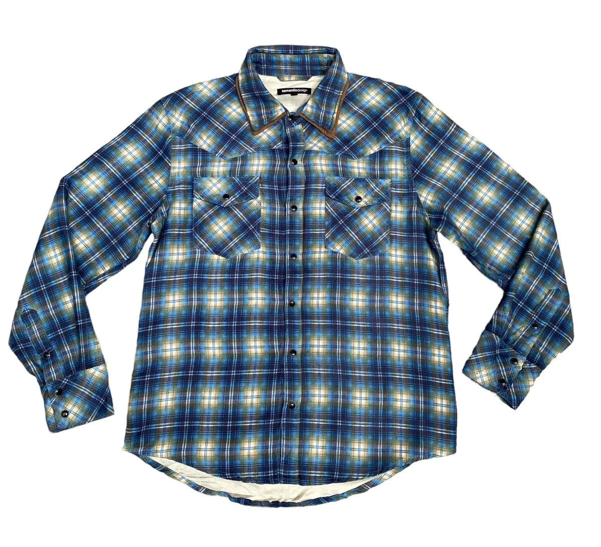 Seditionaries Shirts Button Ups Seditionaries × semanticdesign Rare Vintage Brand Semantic Design Checkered Shirt 1990s Green