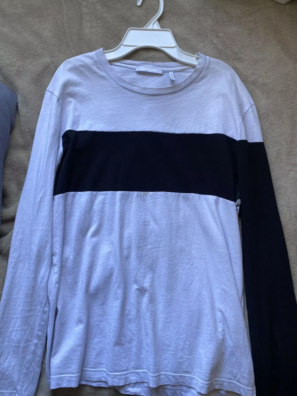 Helmut Lang Long Sleeve T Shirts RARE* Helmut lang aw18 color block long sleeve White