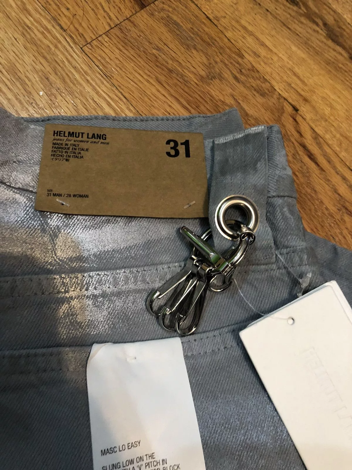 Helmut Lang Denim 🌊🌊🌊Helmut Lang Reflective Gray Straight Leg Jeans
