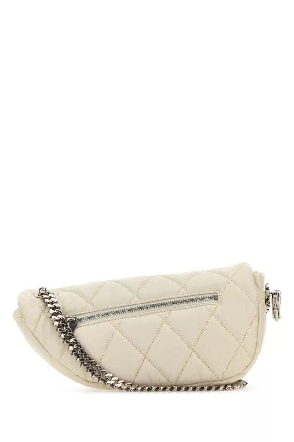 Burberry Crossbody Bags Burberry White Leather Shield Lock Shoulder Bag Multi